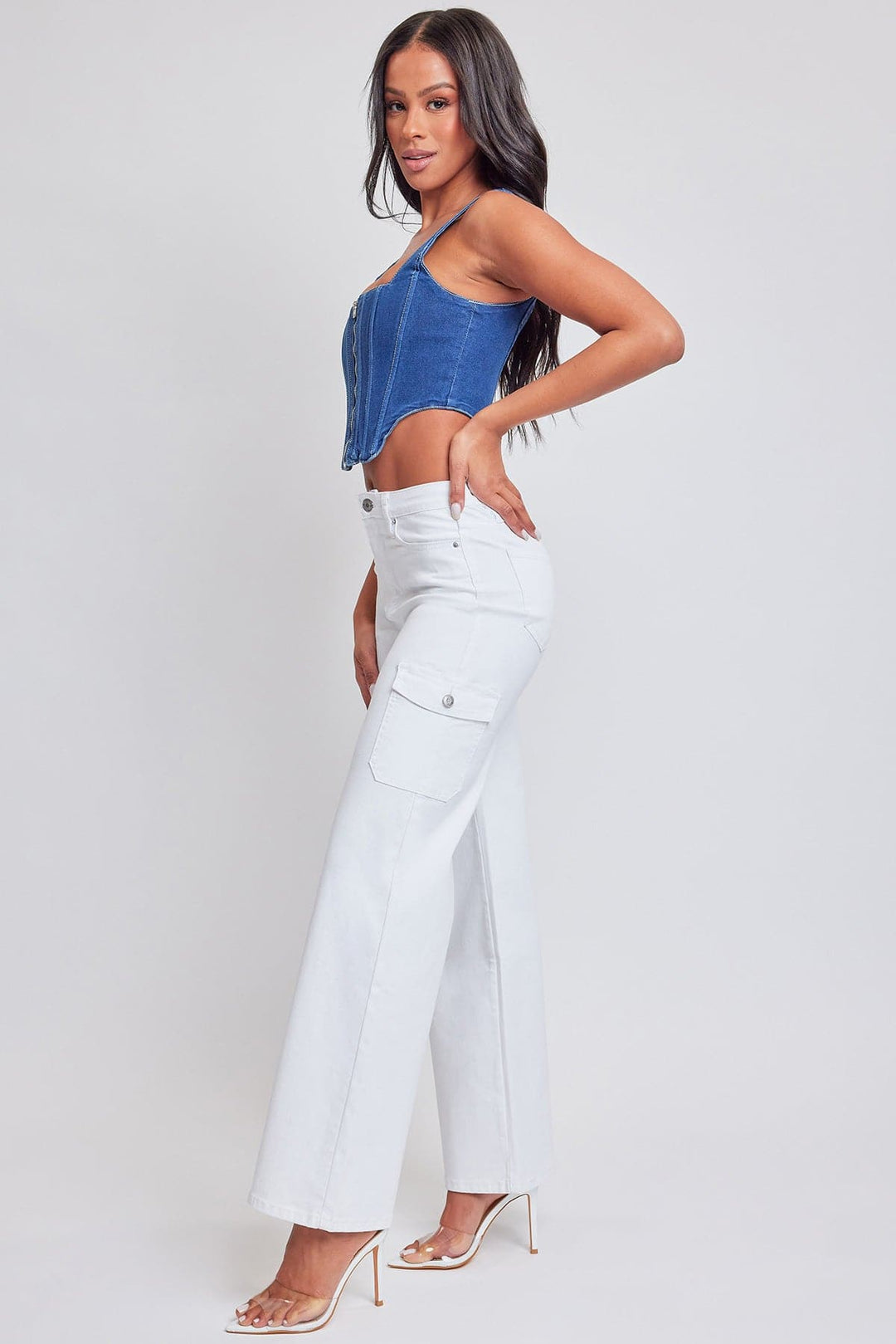 Women's Skater Cargo Wide Leg Jeans from YMI – YMI JEANS