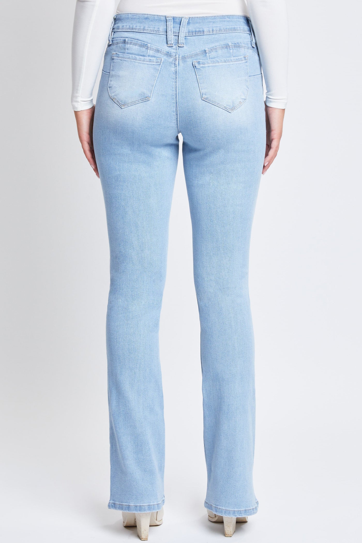 Women's WannaBettaButt Mid-Rise Bootcut Jeans-Distressed