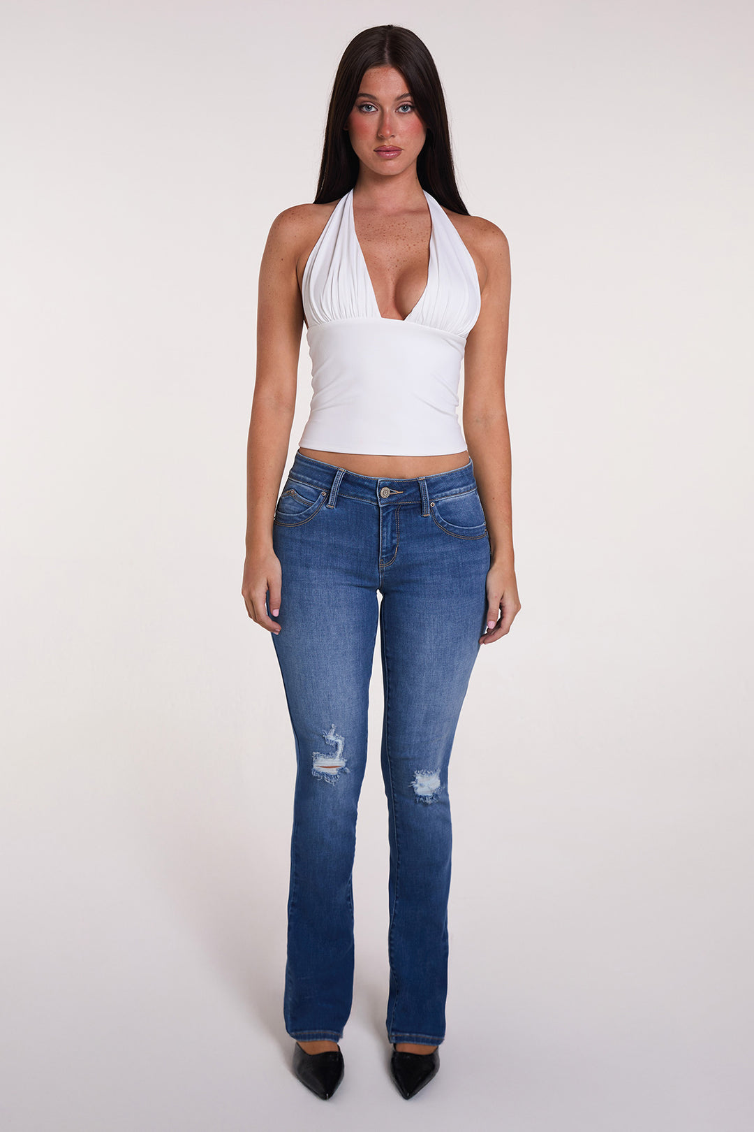 Women's Luxe Mid Rise WannaBettaButt Bootcut Jeans from YMI