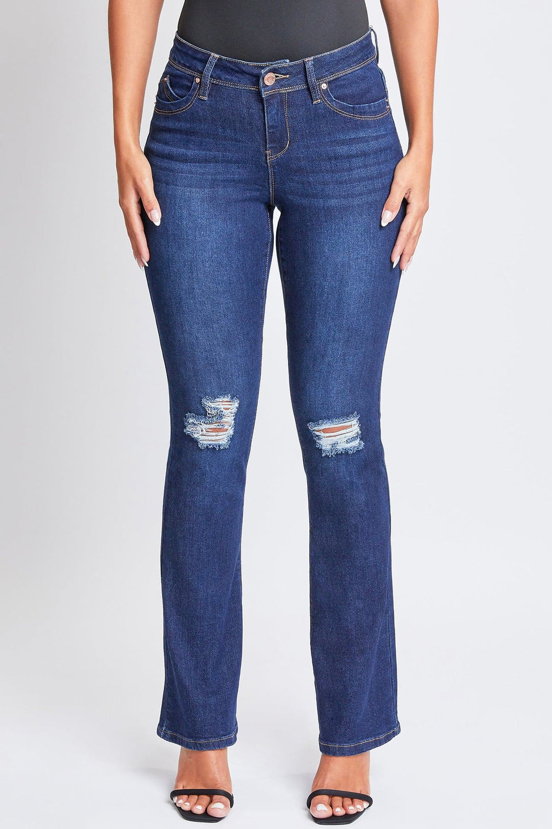 Women's Sustainable WannaBettaButt Skinny Distressed Jeans From Ymi M Medium Blue Rips / 13