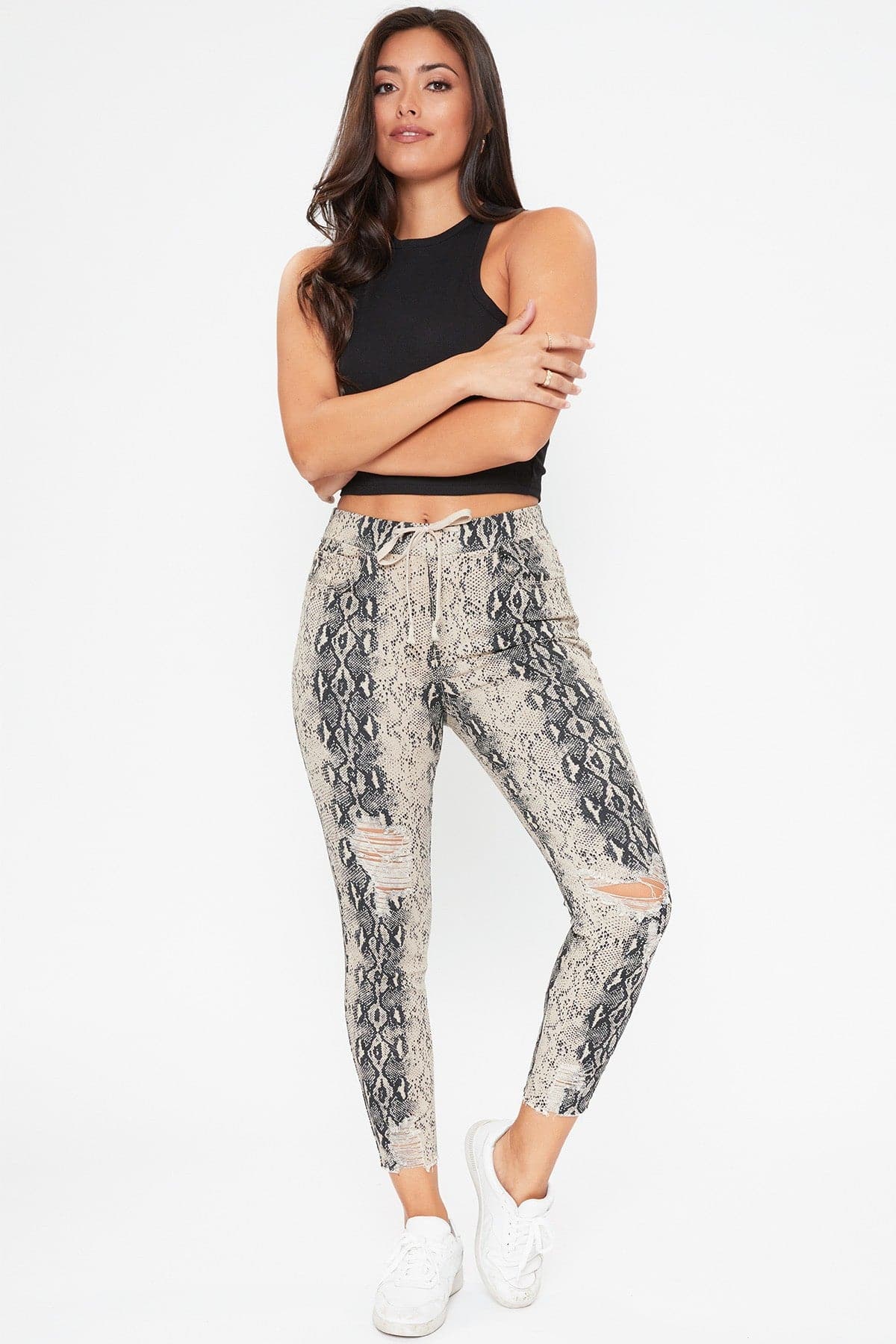 Women's  Distressed Ankle Joggers