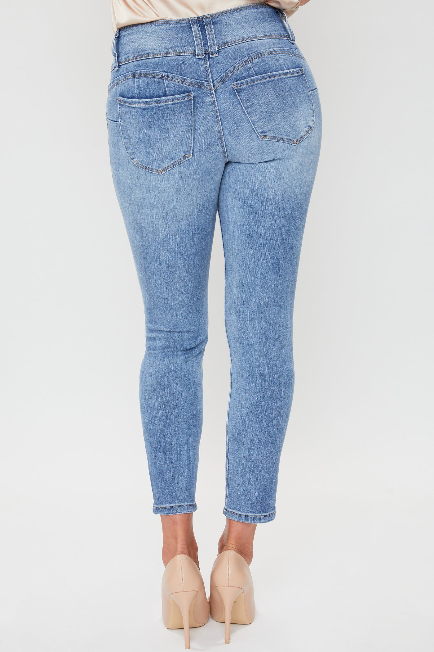 Women's Petite WannaBettaButt 3 Button Skinny Ankle Sustainable Jean