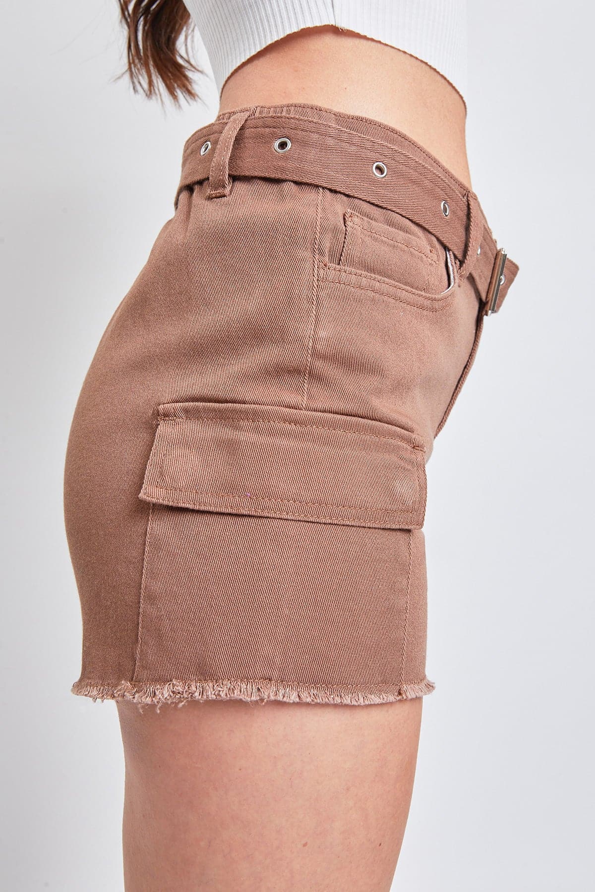 Women’s High Rise Belted Cargo Shorts