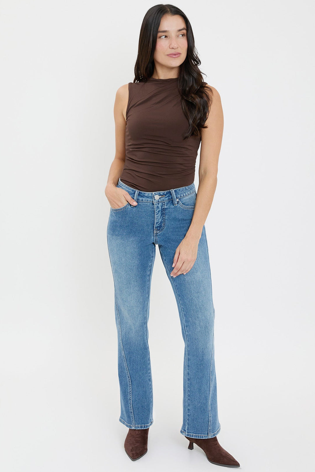Jean P&Y Sarrah Femme Bootcut Taille 36 - Bleu Délavé - Occasion Très Bon état