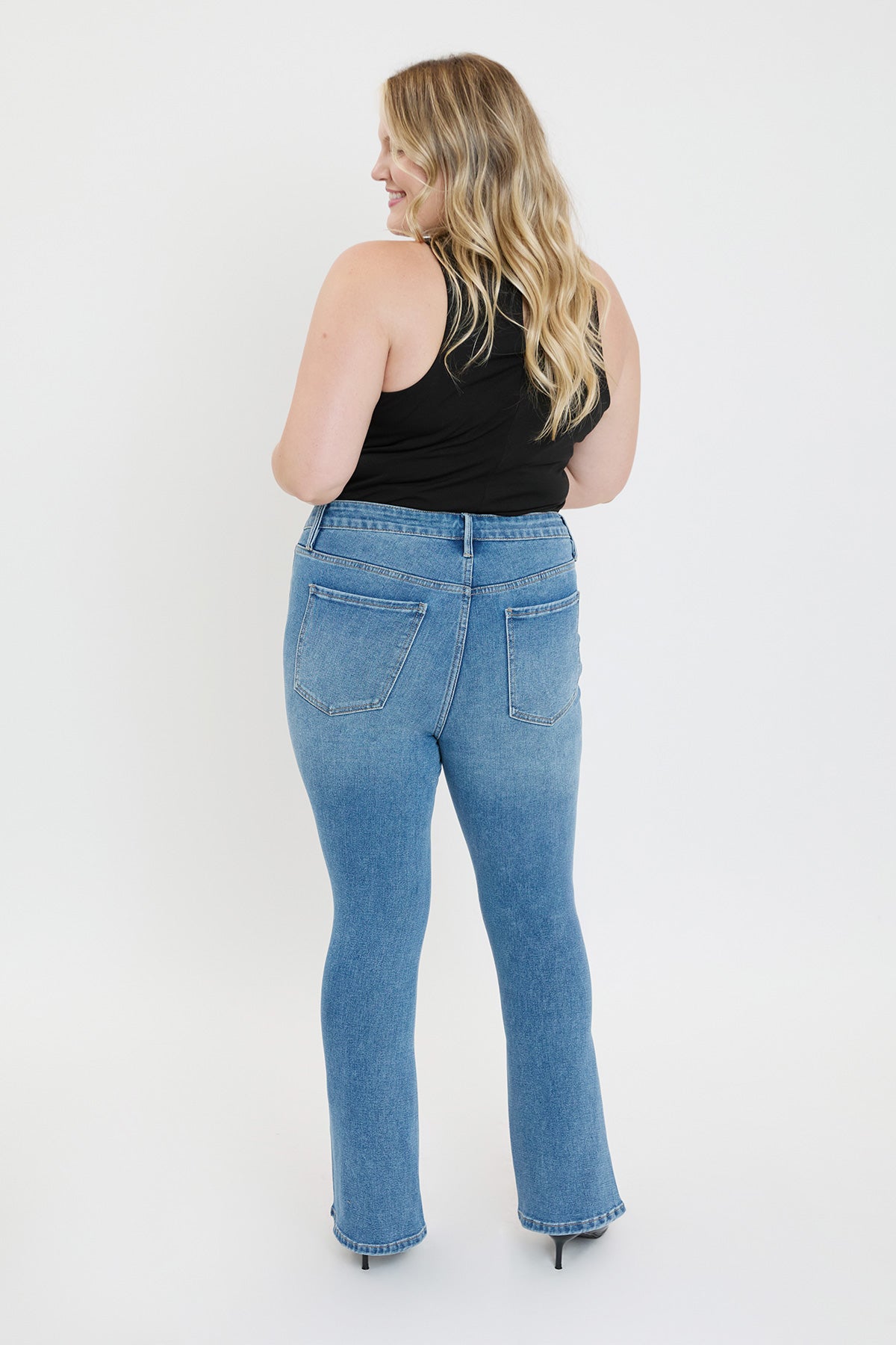 Women's Plus Curve Seam Flare Jeans