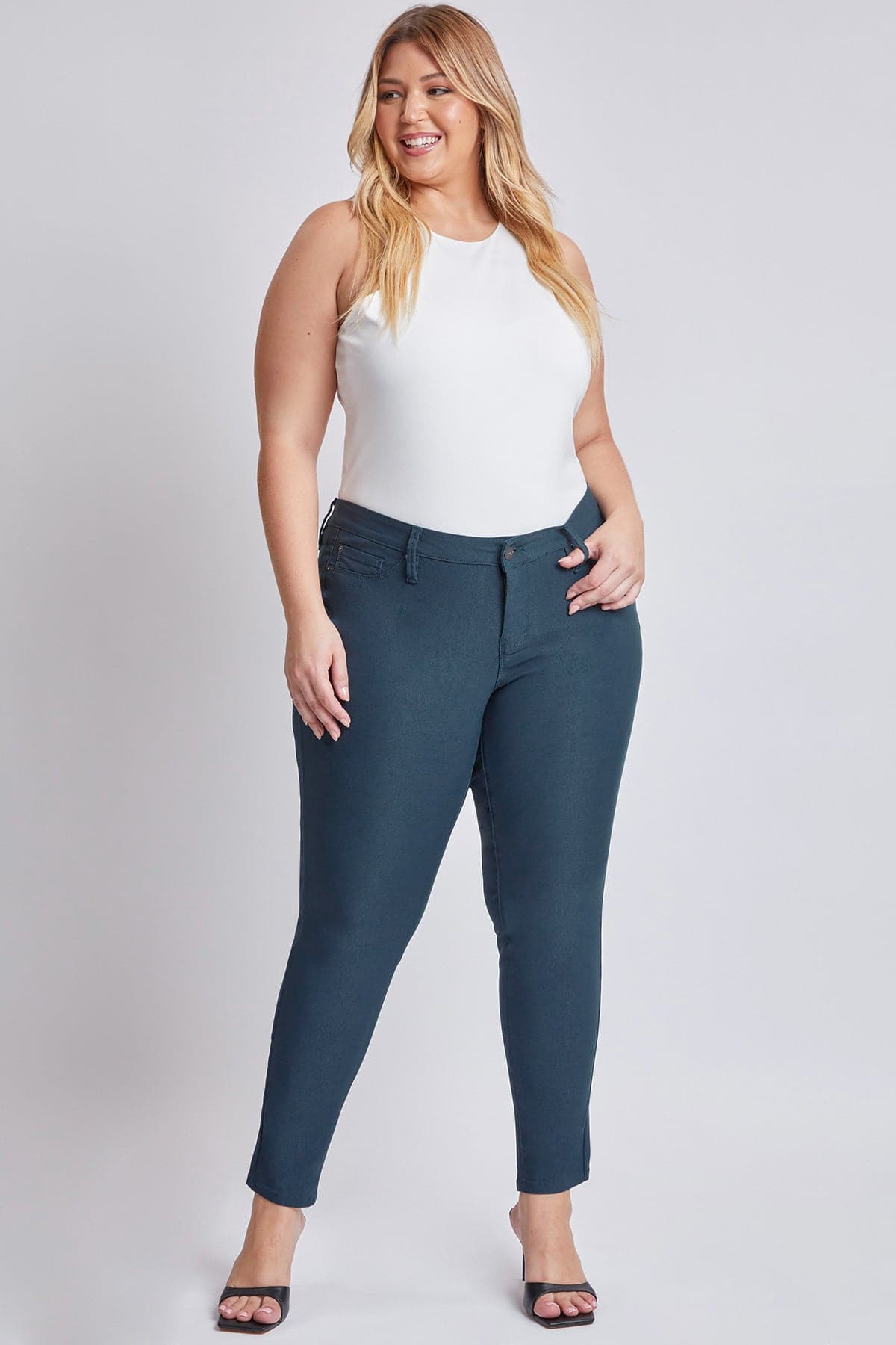 Women's Plus Size Hyperstretch Skinny Pants, Pacific