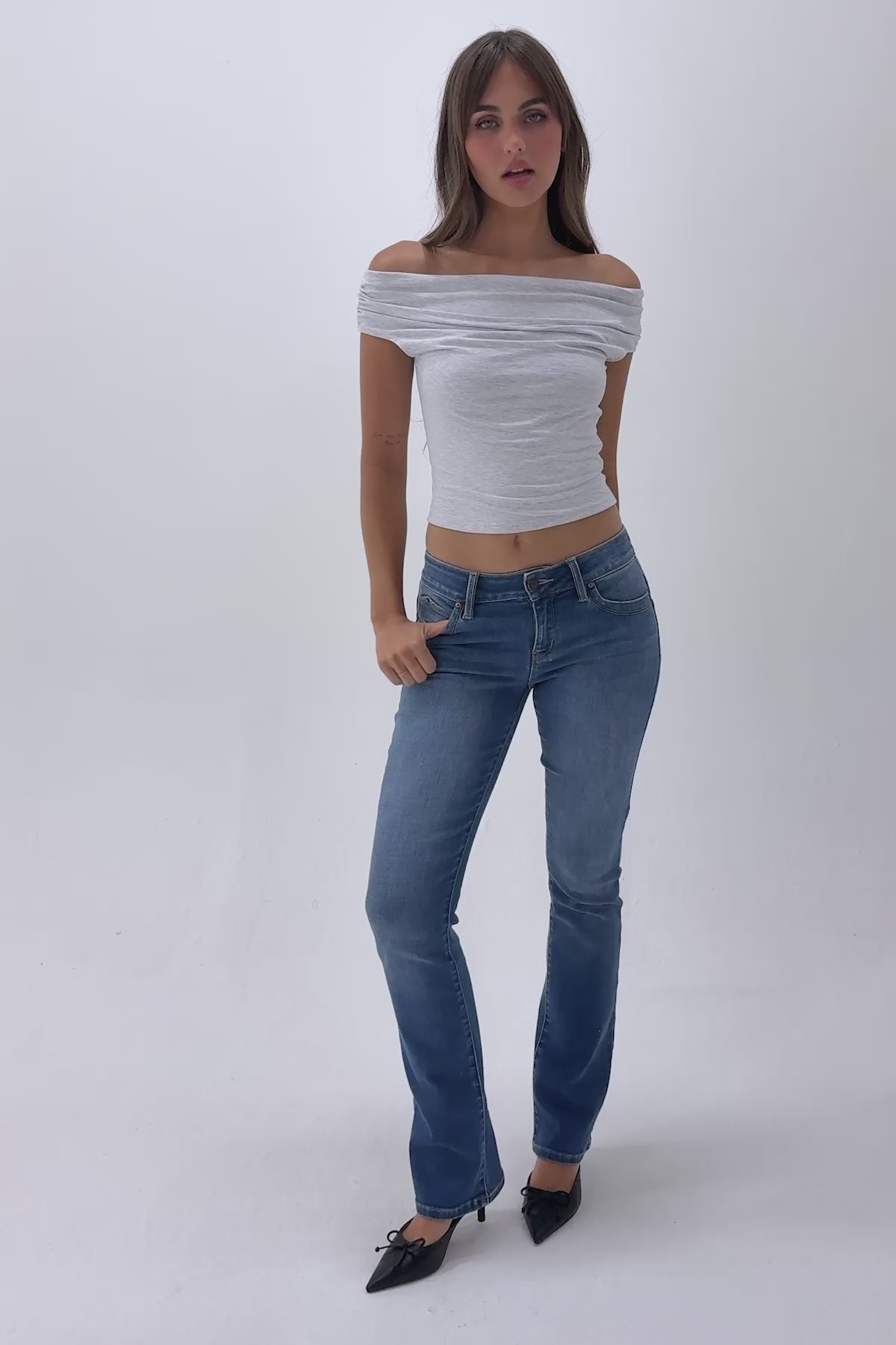 Women's Luxe Mid Rise WannaBettaButt Bootcut Jeans