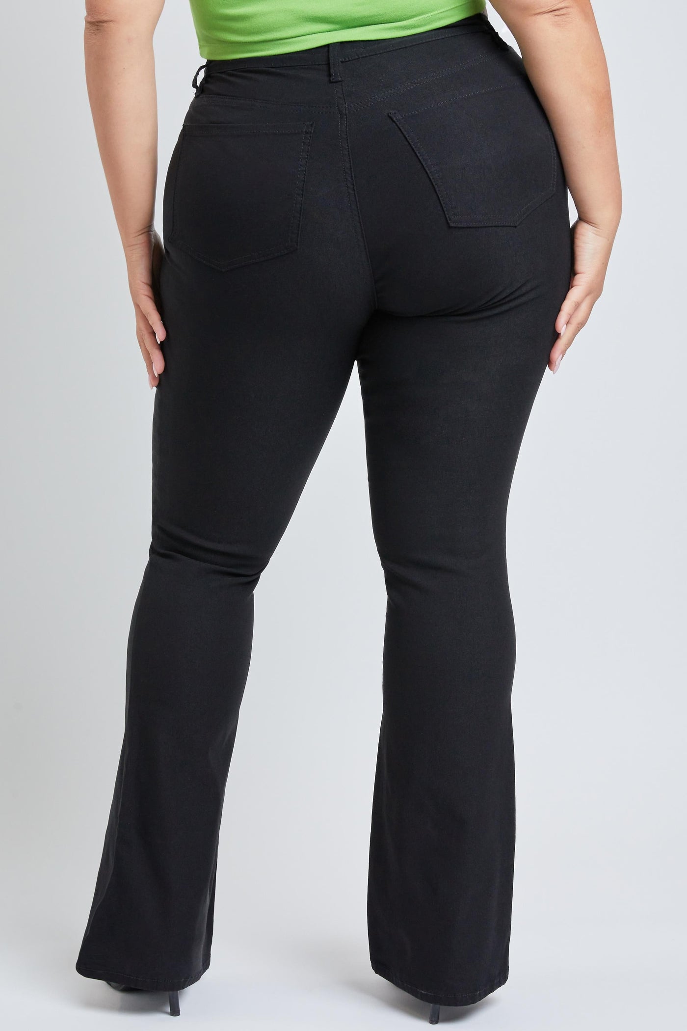 Junior Plus Size Hyperstretch Basic High Rise Flare Ep42931