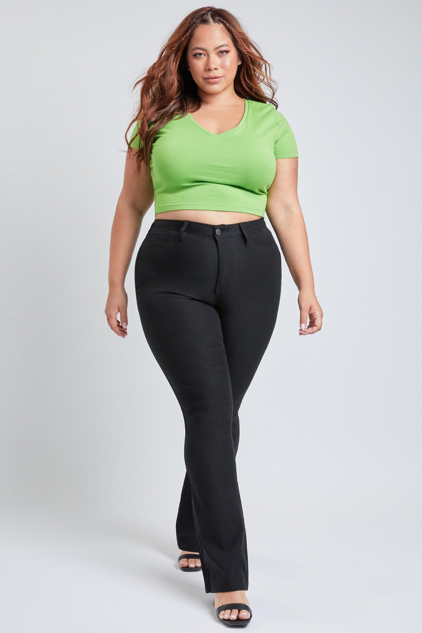 Plus Size Women's Hyperstretch Forever Color Flare Pants from YMI – YMI  JEANS