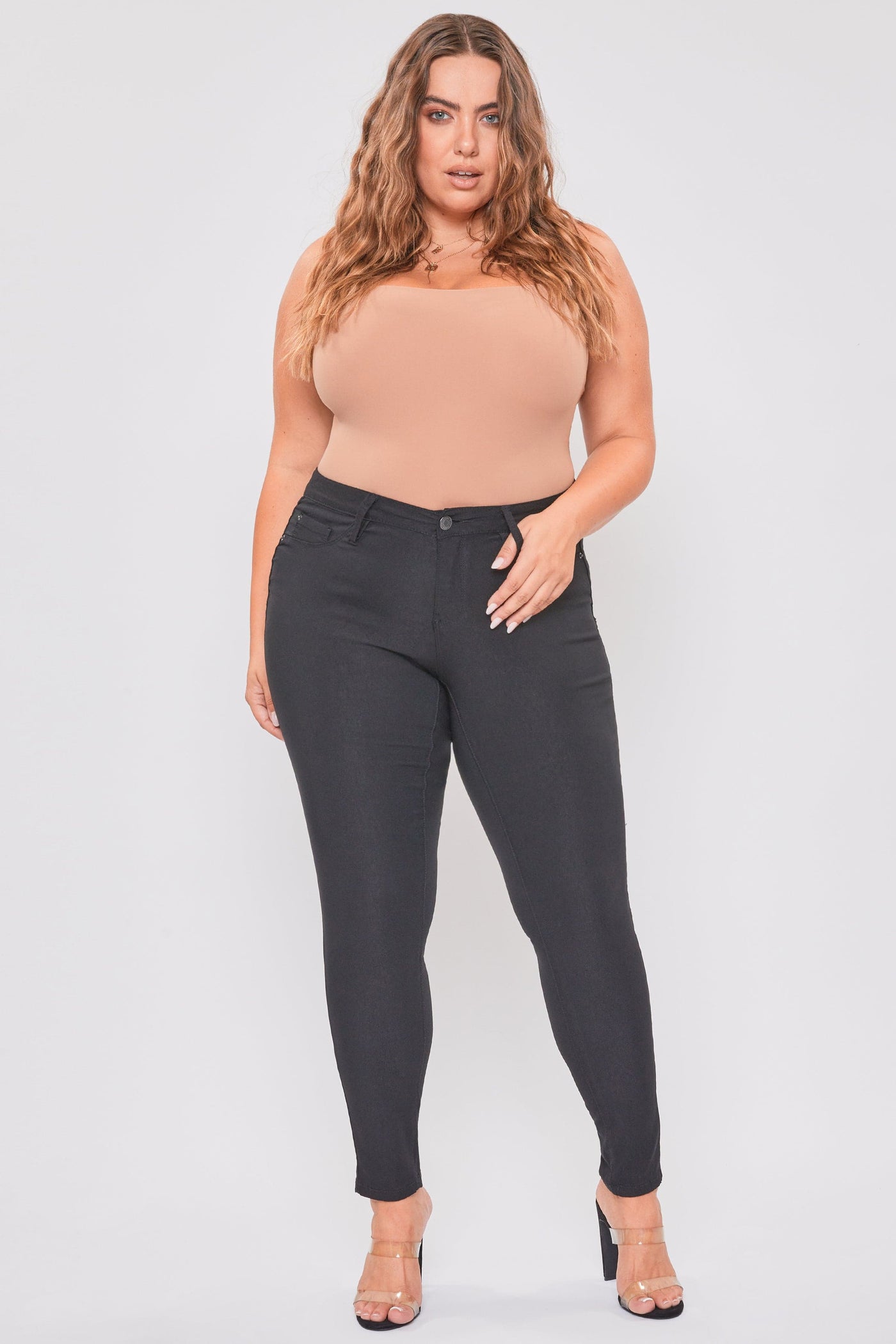 Women's Plus Size Hyperstretch Forever Color Mid Rise Pants