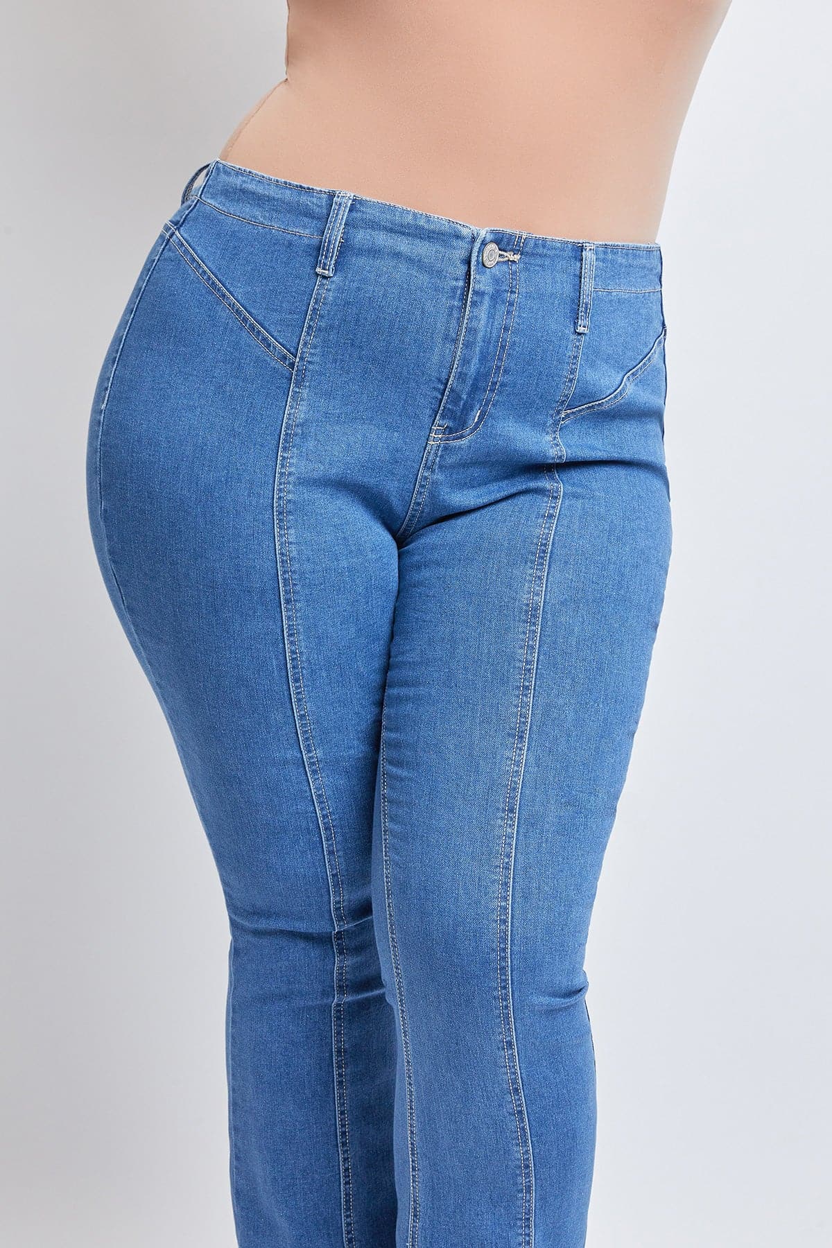 Women's Plus Size  Flare Jeans with Front Seam