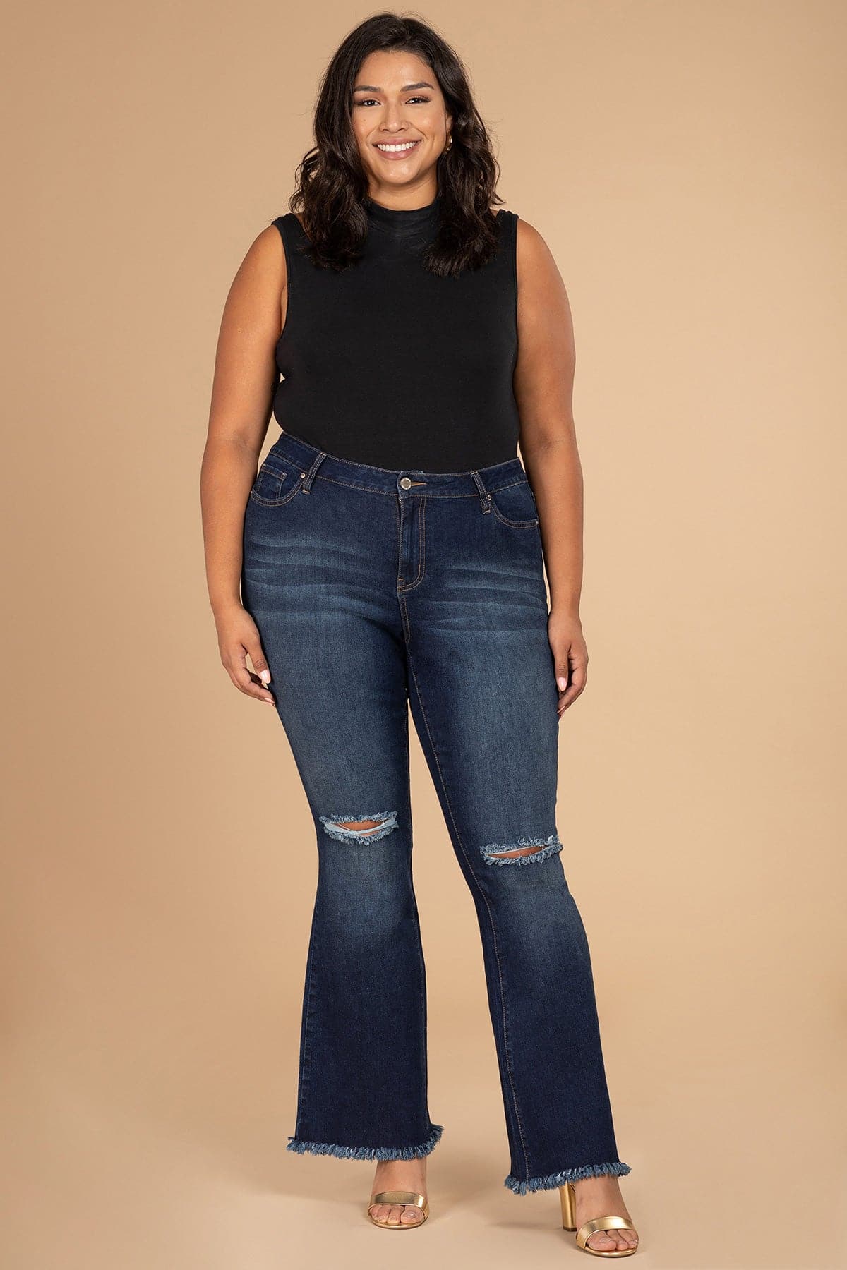 Women's Plus Size Super Flare Jeans from YMI YMI