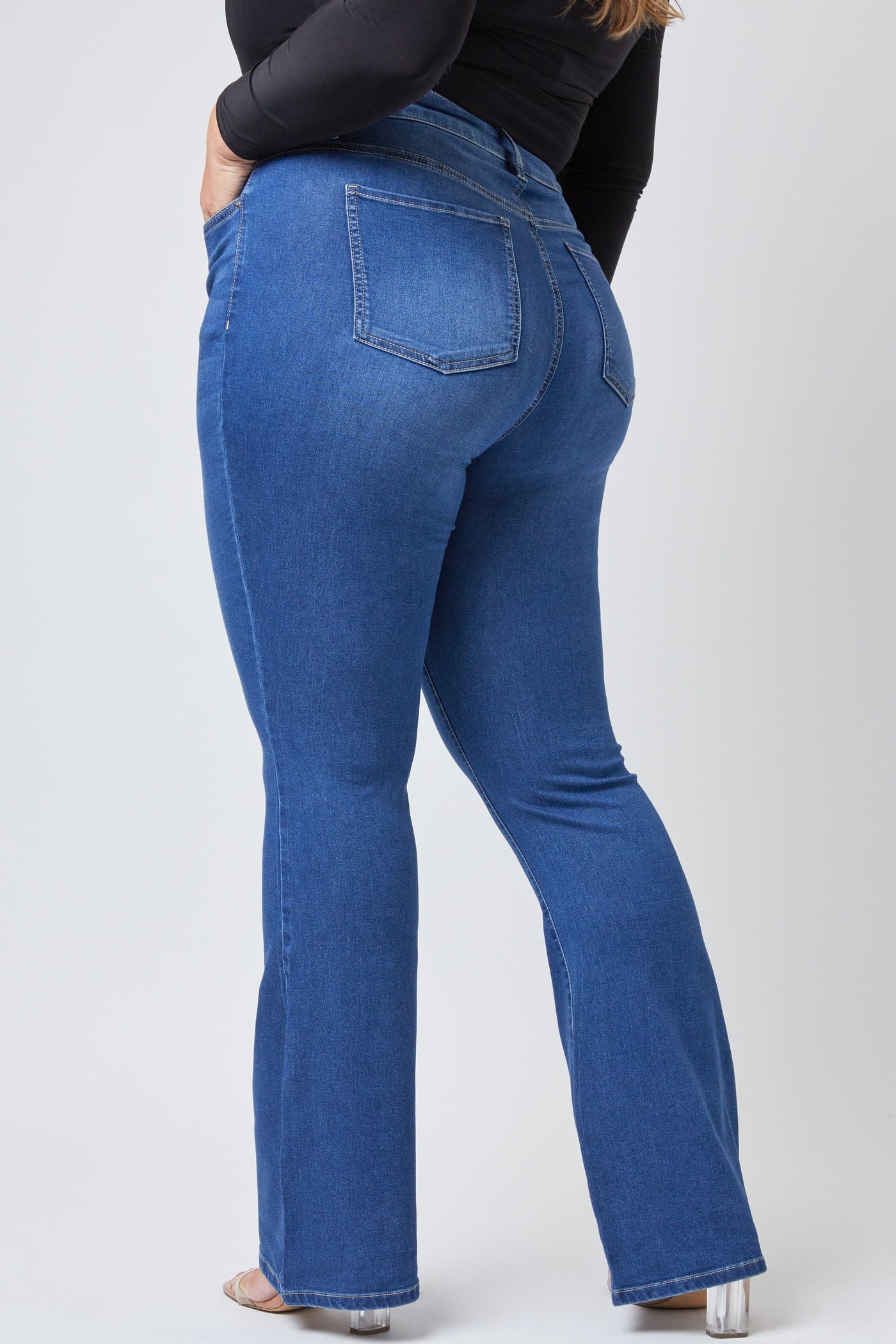 Junior Plus Size Hyper Denim Super Stretchy Flare Jean