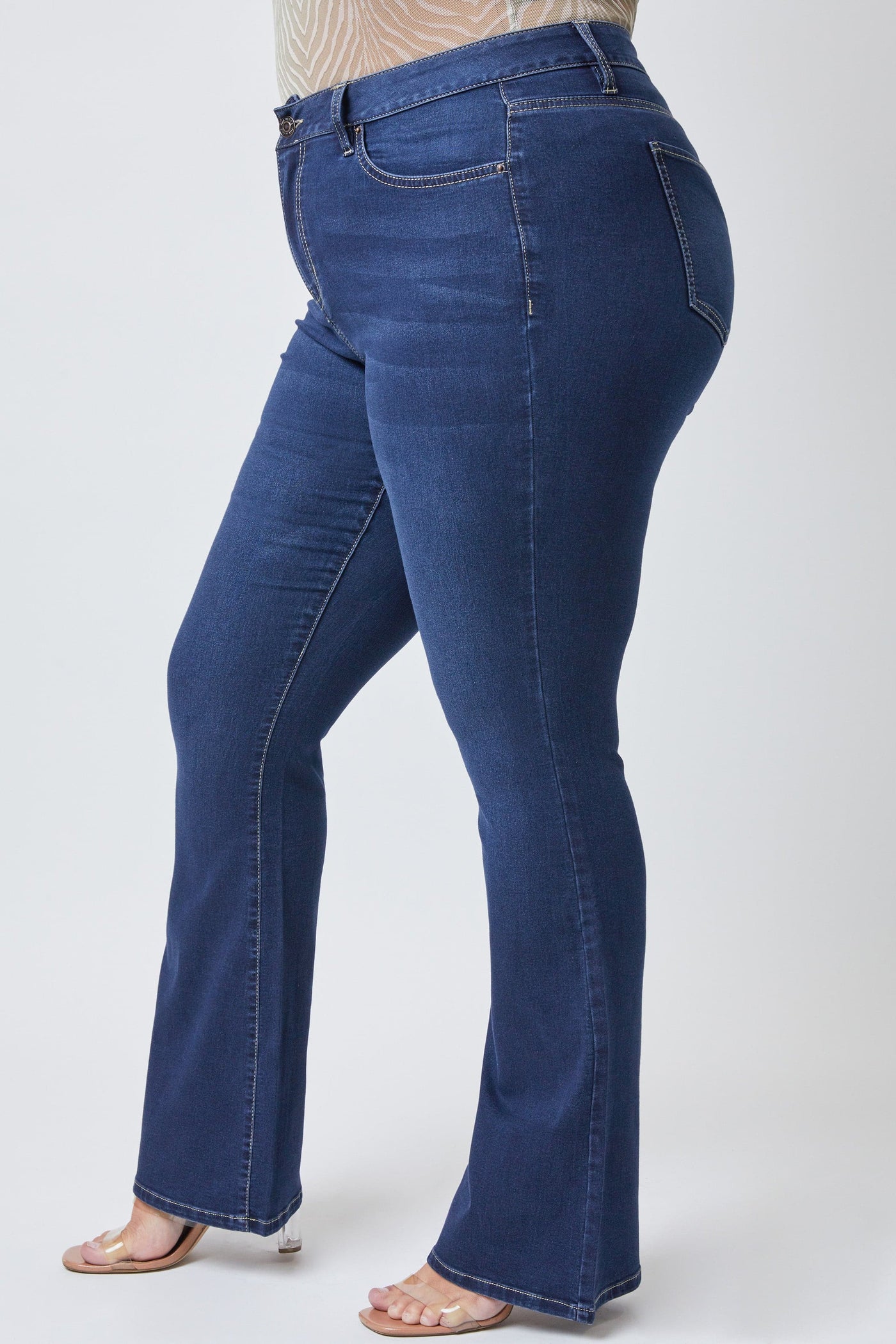 Junior Plus Size Hyper Denim Super Stretchy Flare Jean