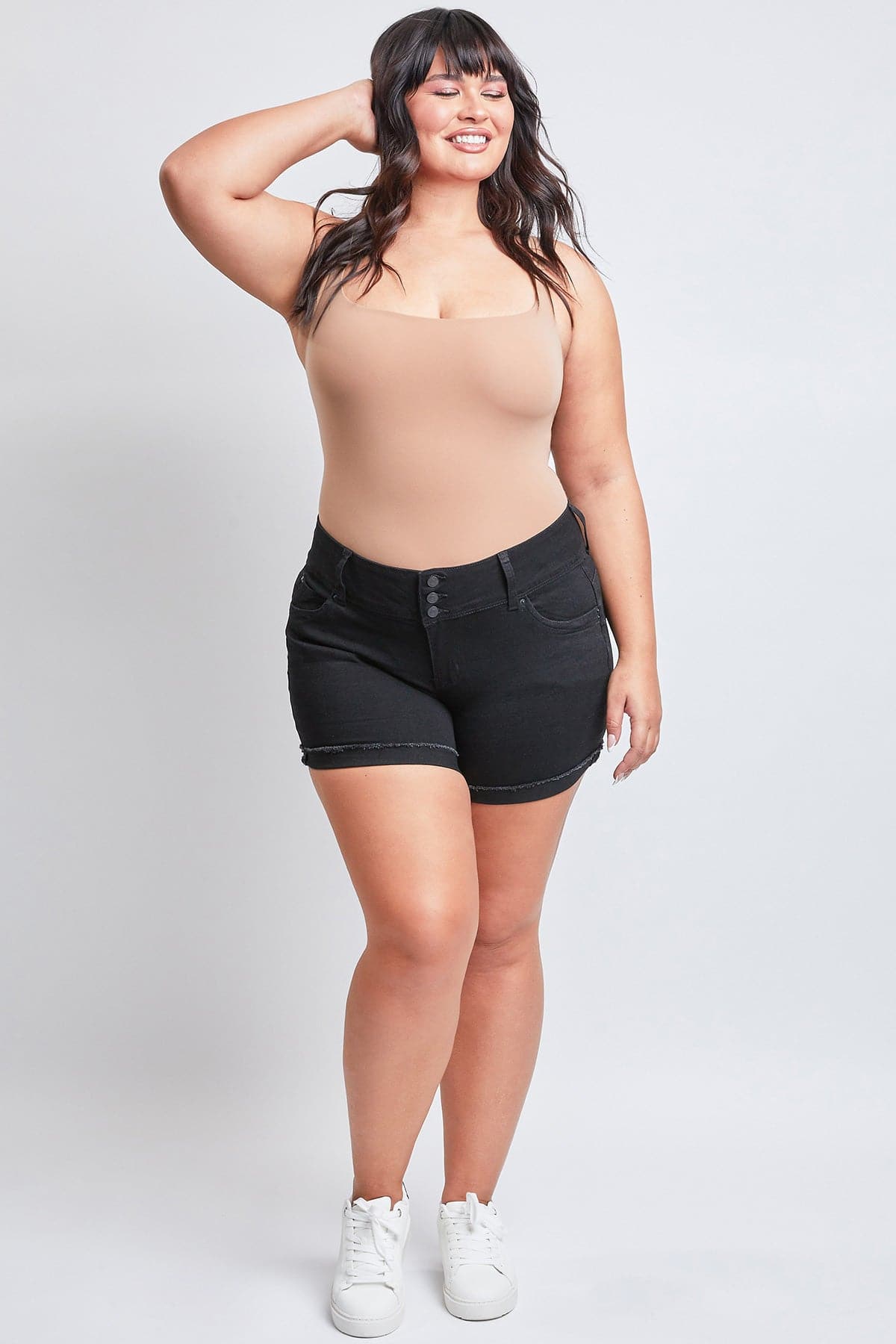 Women's Plus Size WannaBettaButt Mid Rise Shorts-Sale