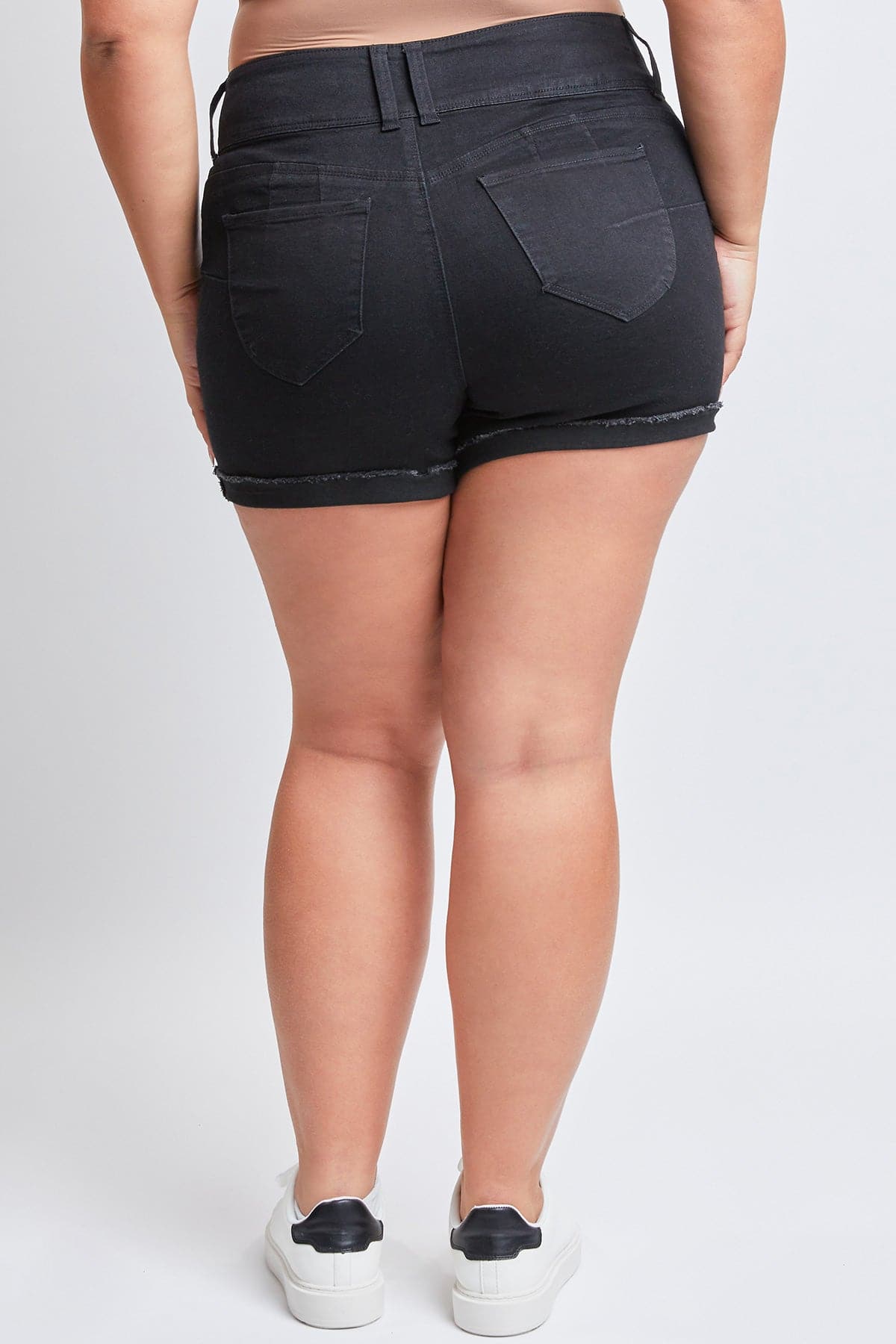 Plus Size Women's WannaBettaButt Mid Rise Shorts-Sale