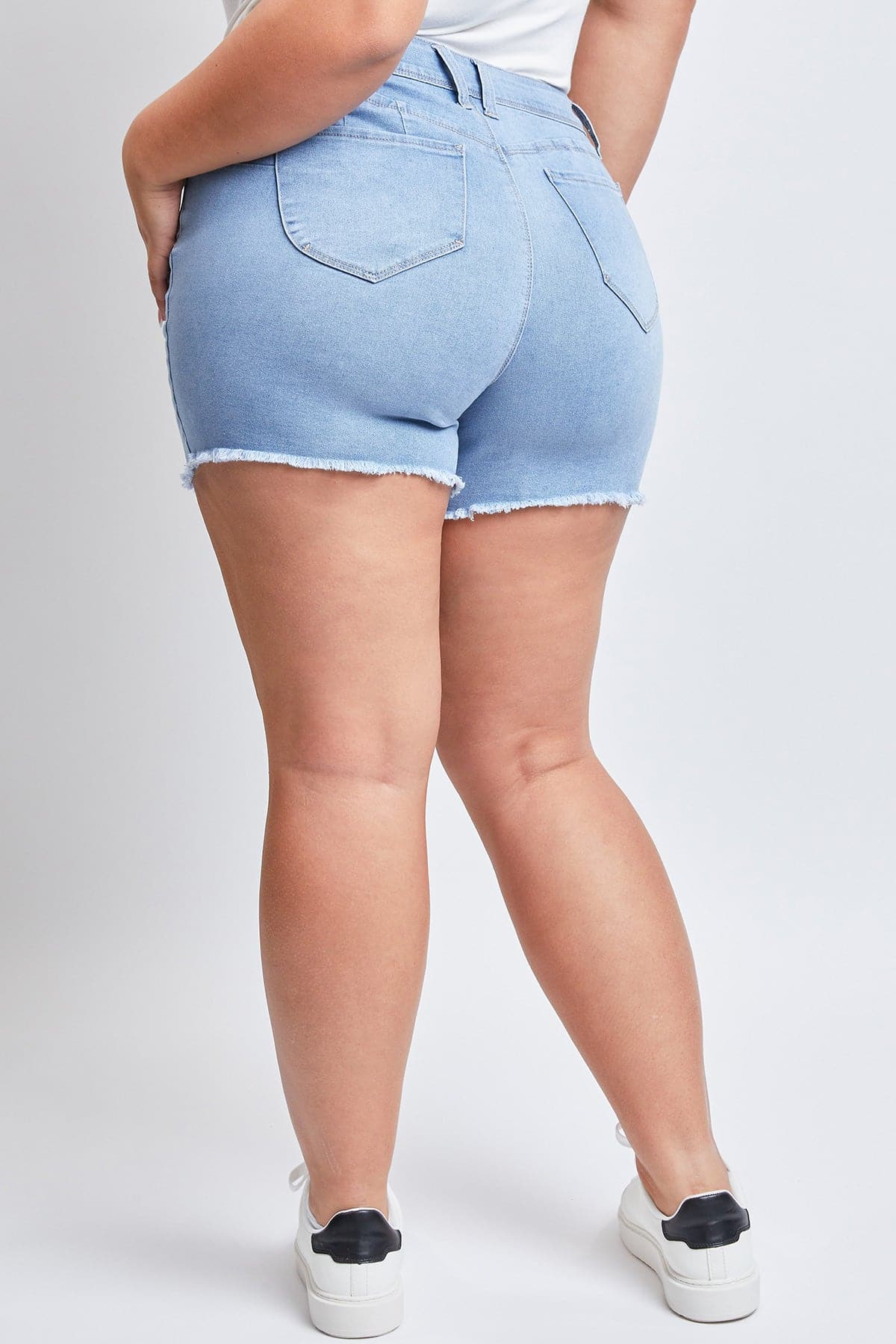 Plus Size Women's WannaBettaButt  Fray Shorts
