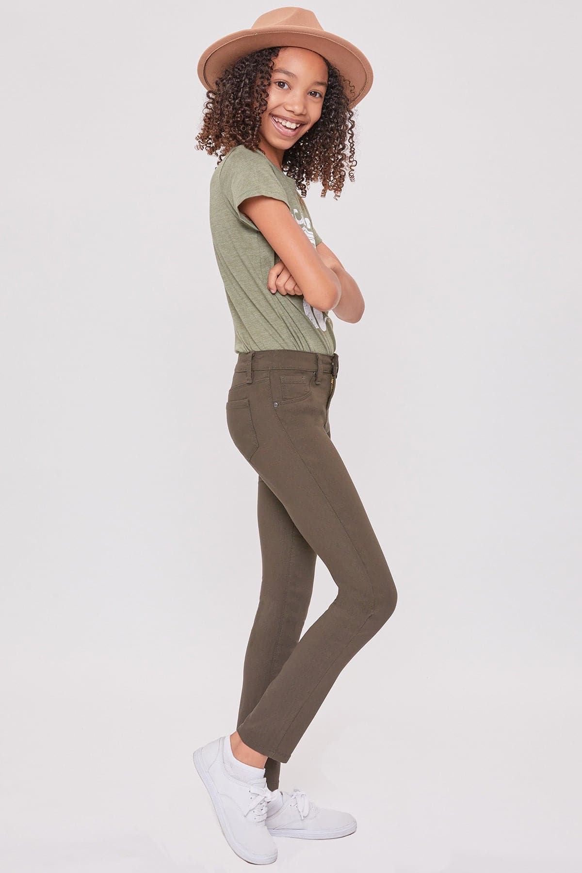 Girls' Stretch Skinny School Color Pants