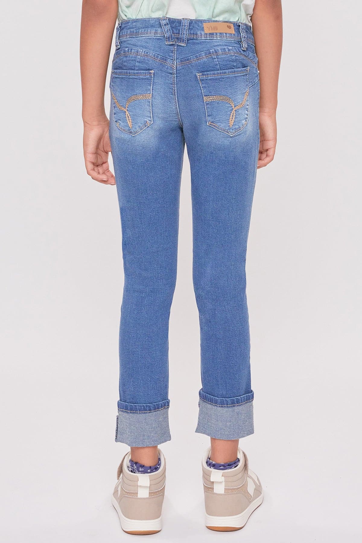 Girls WannaBettaFit Cuff Skinny Jeans
