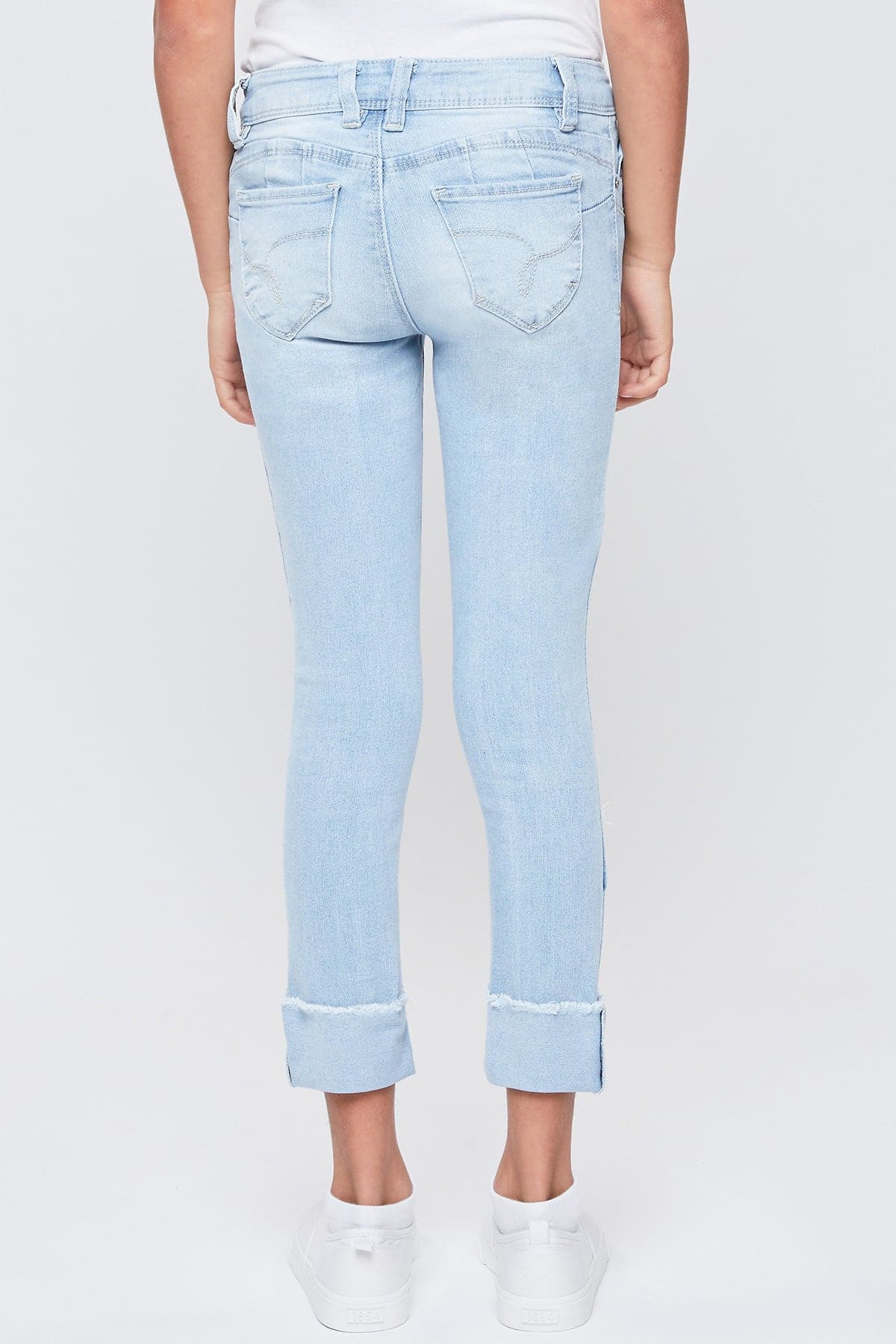 Girls WannaBettaFit Mid-Rise Mega Cuff Skinny Jeans
