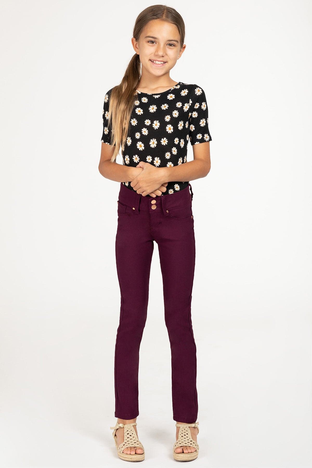 Girls' Stretch Skinny School Color Pants from YMI GIRLS – YMI JEANS