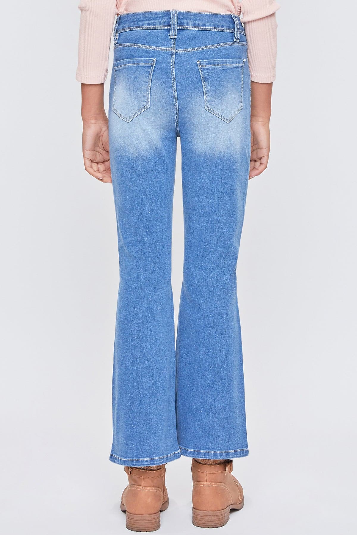 Girls Bell Bottom Essential  Clean Hem Jeans-Sale