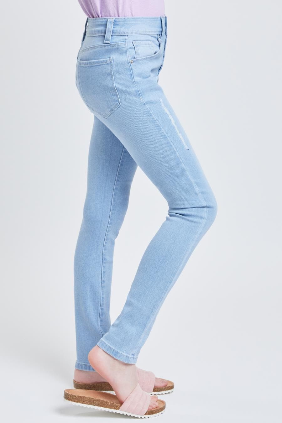Girls Exposed Buttons High Rise Skinny Jean Gp232741