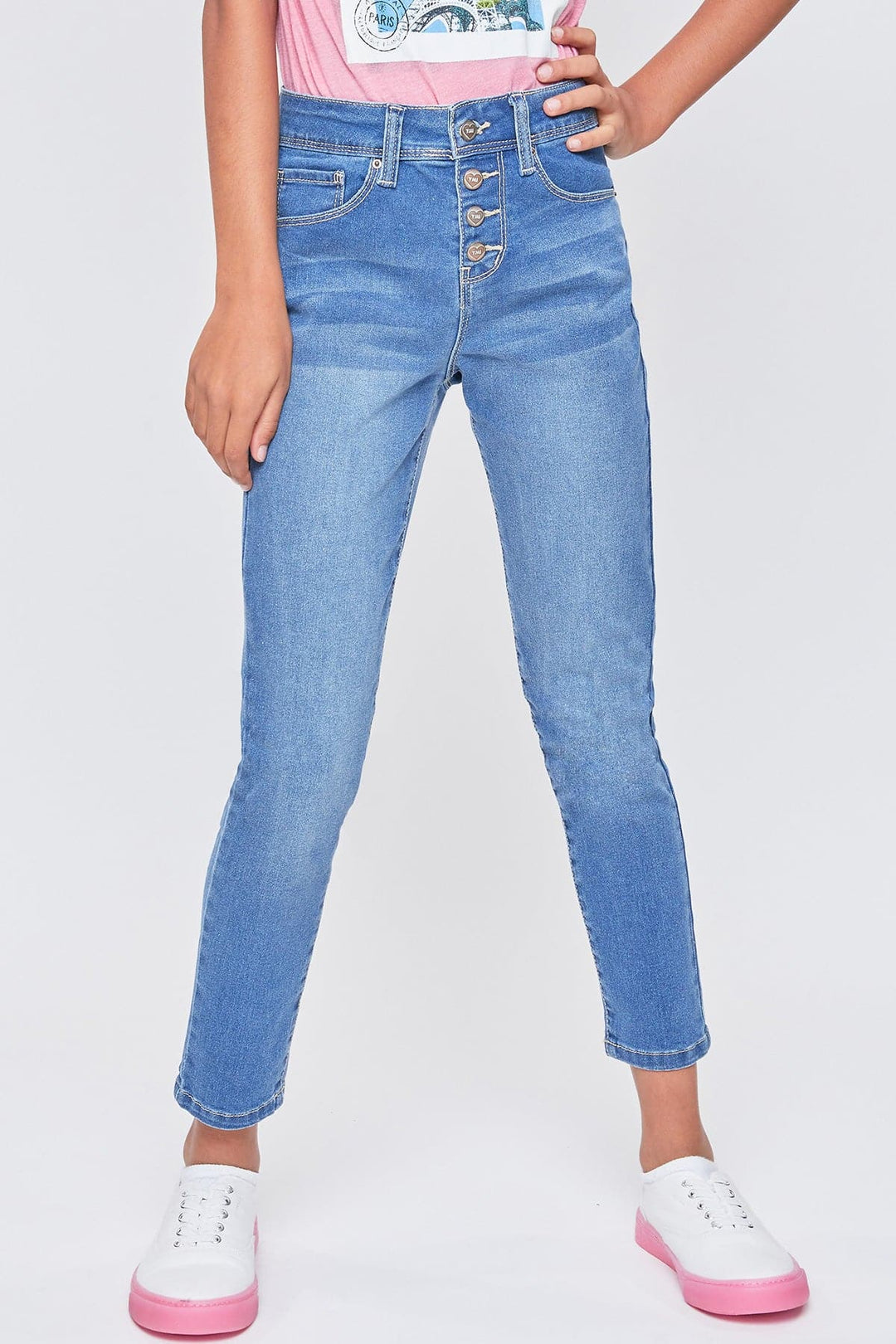 Girls Essential Button Fly Skinny Jeans from YMI GIRLS YMI JEANS