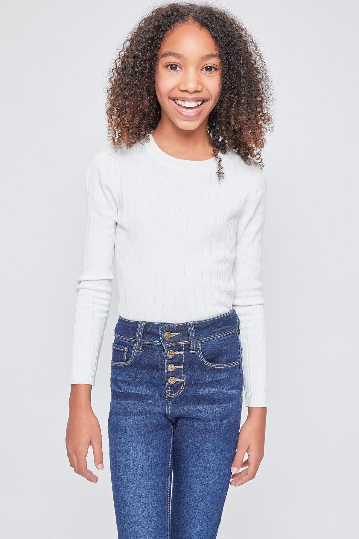 Girls Essential Button Fly  Skinny Jeans