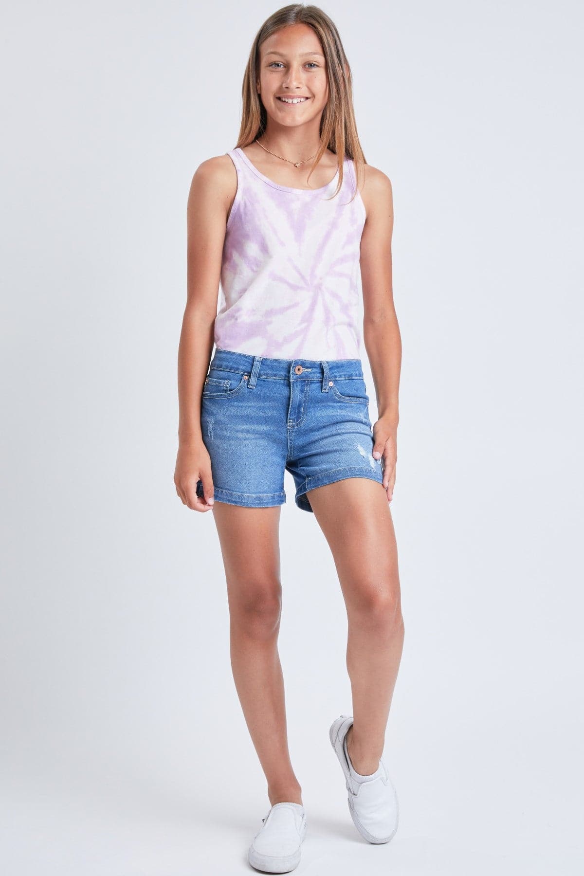 Girls Essential Side Slit Hem Shorts