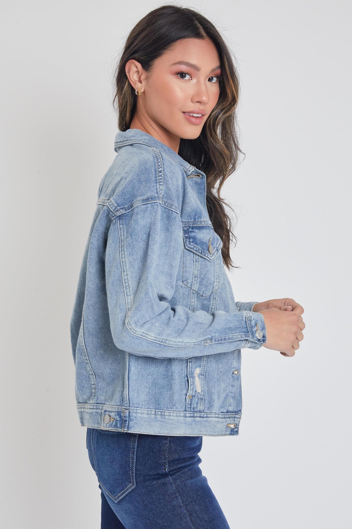 POW! Oversized Denim Jacket with Sequin Patches – OMG and Me