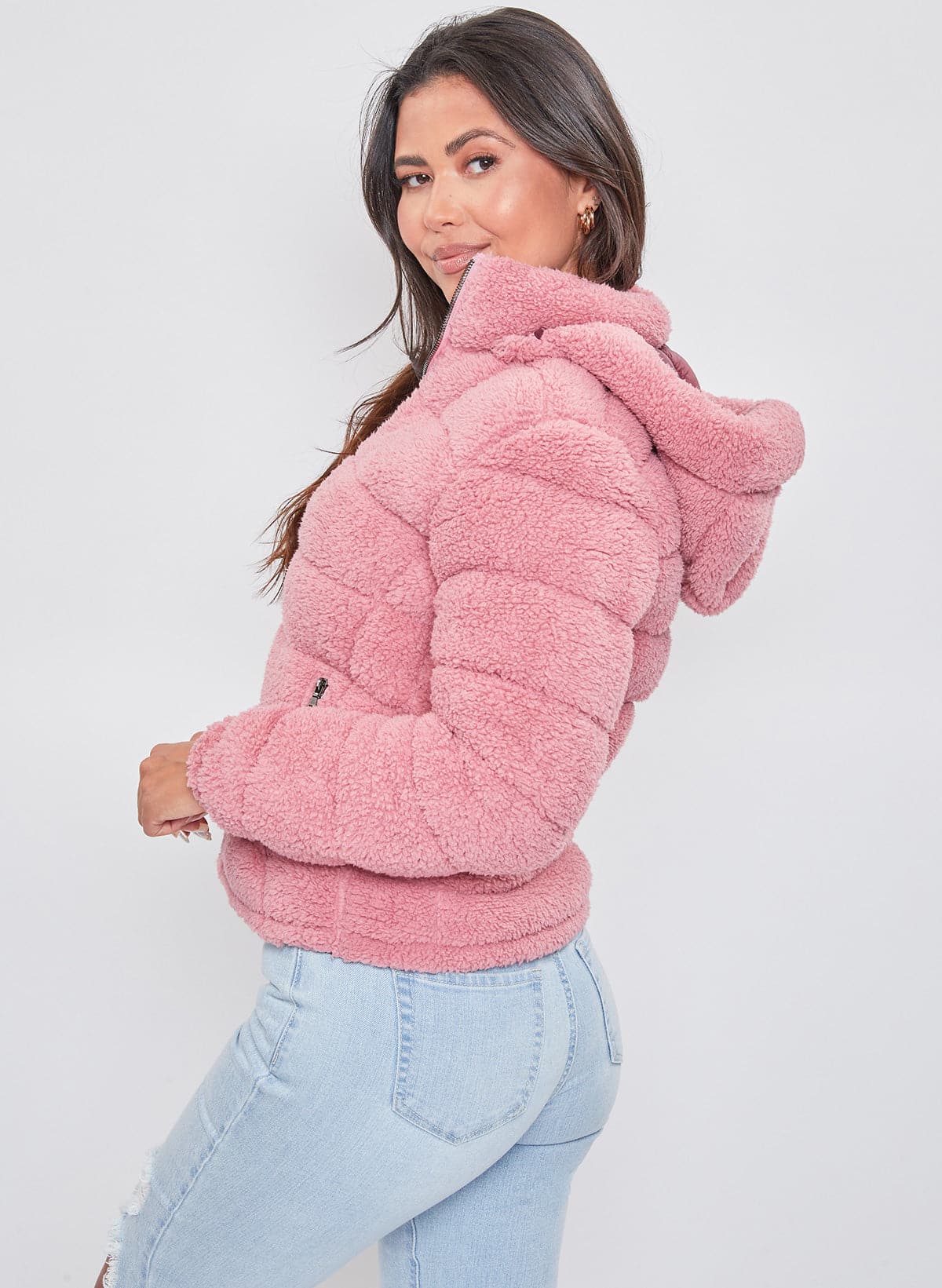 Women's Winter Poodle Fur Reversible Jacket
