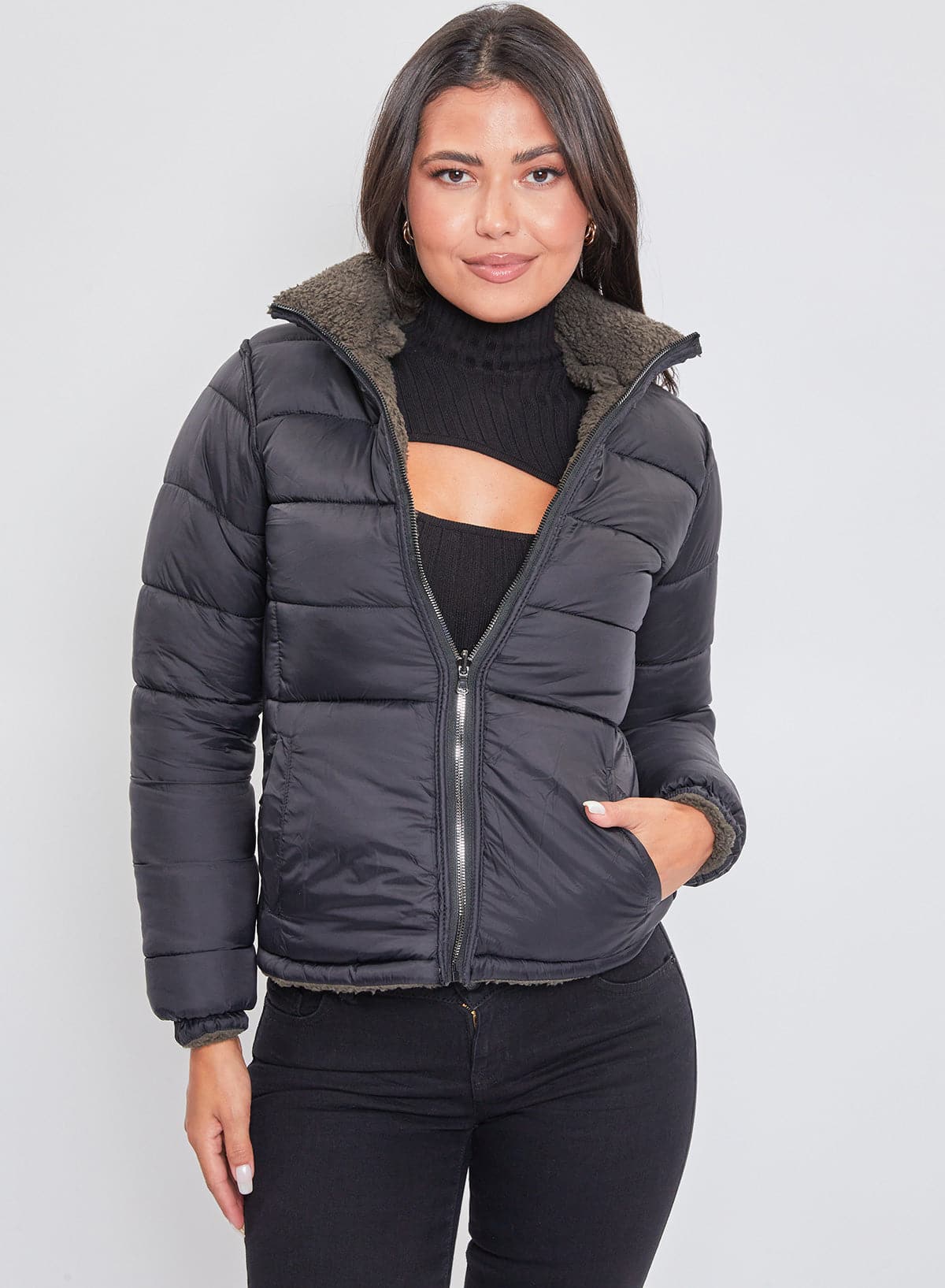 Women's Winter Poodle Fur Reversible Jacket from YMI – YMI JEANS