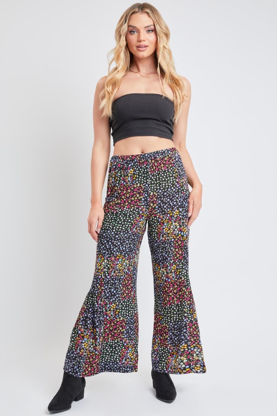 Wide Leg Prairie Pant With Shirred Tier Detail