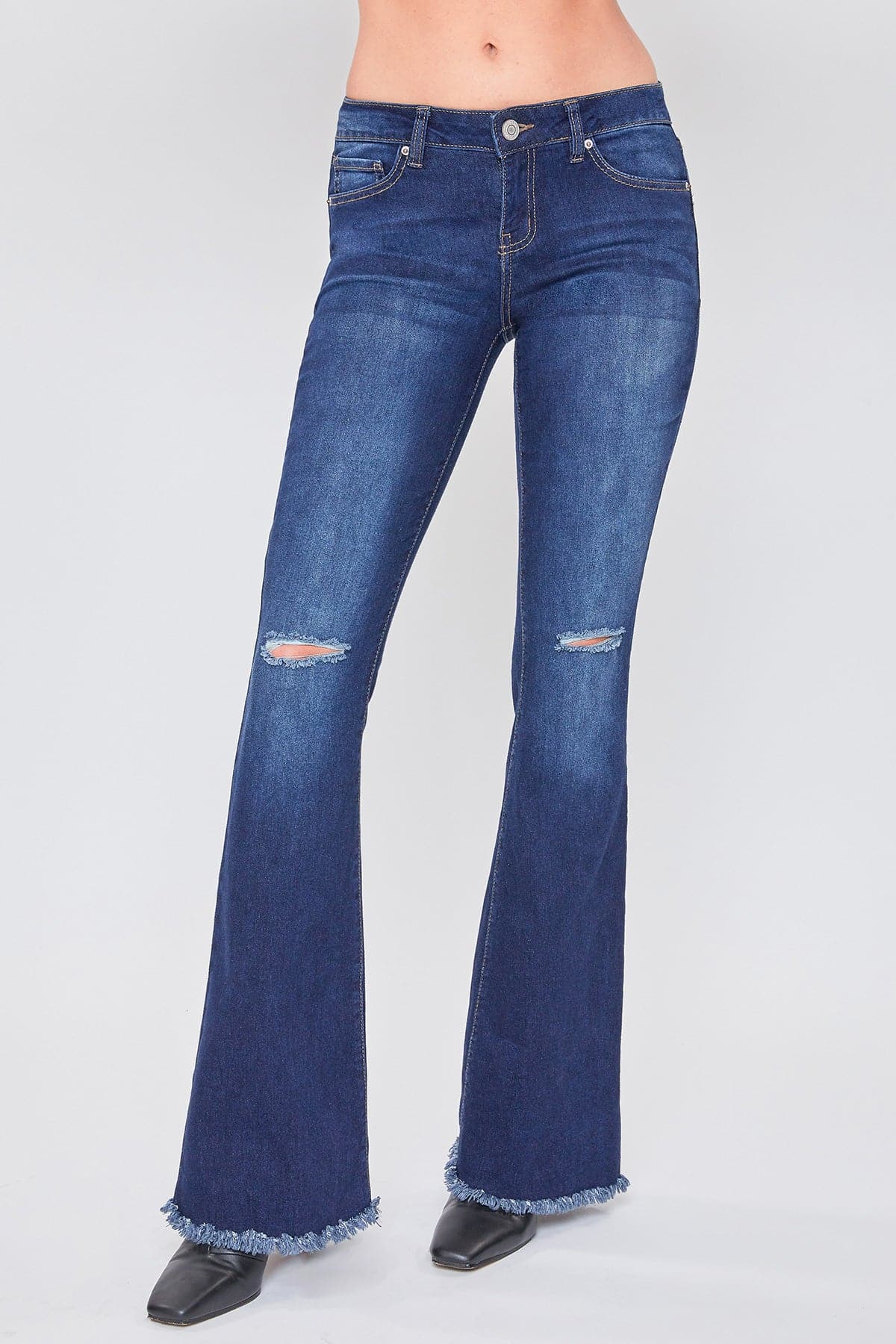 Women's Frayed Flare Jeans