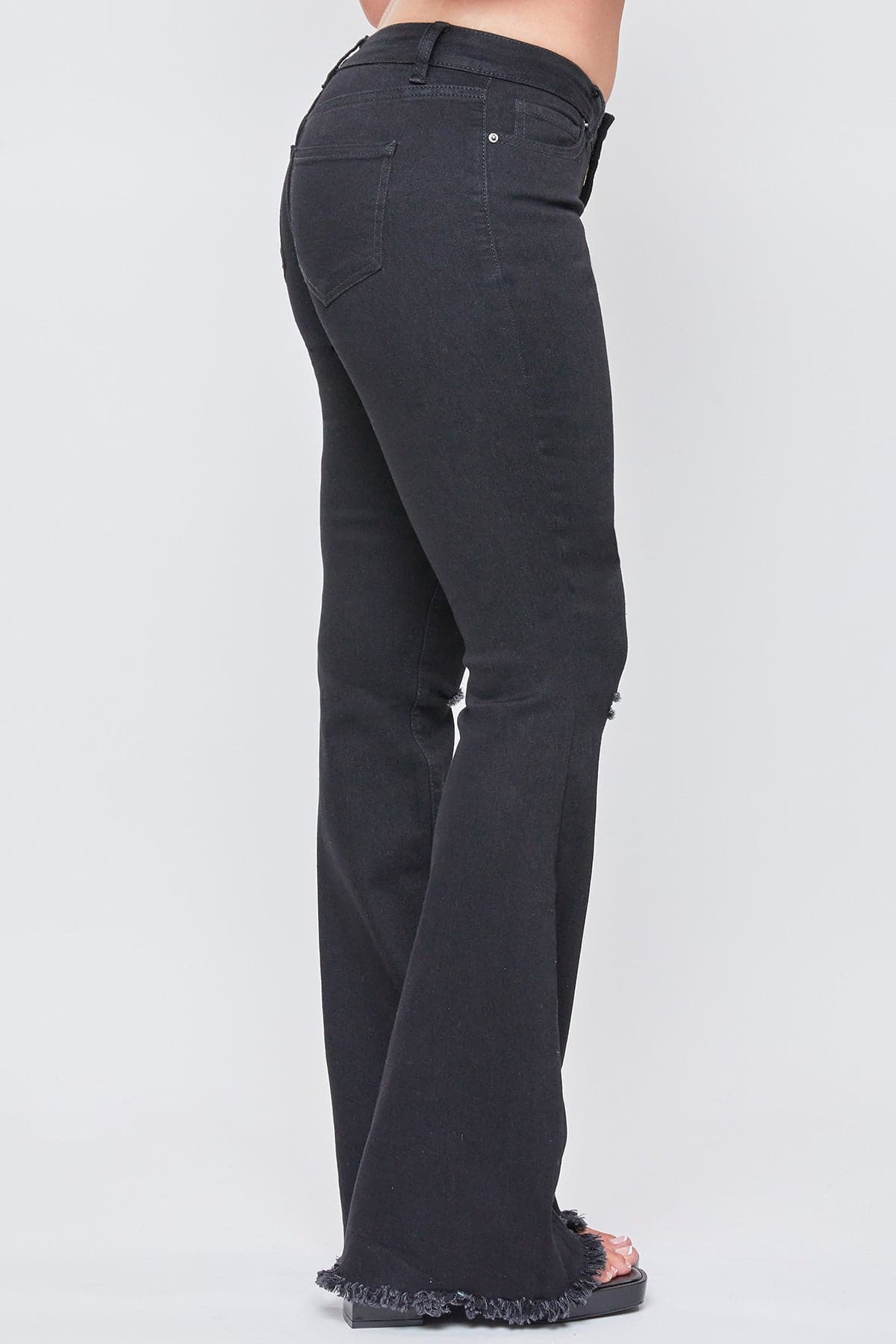Women's Frayed Flare Jeans-Sale