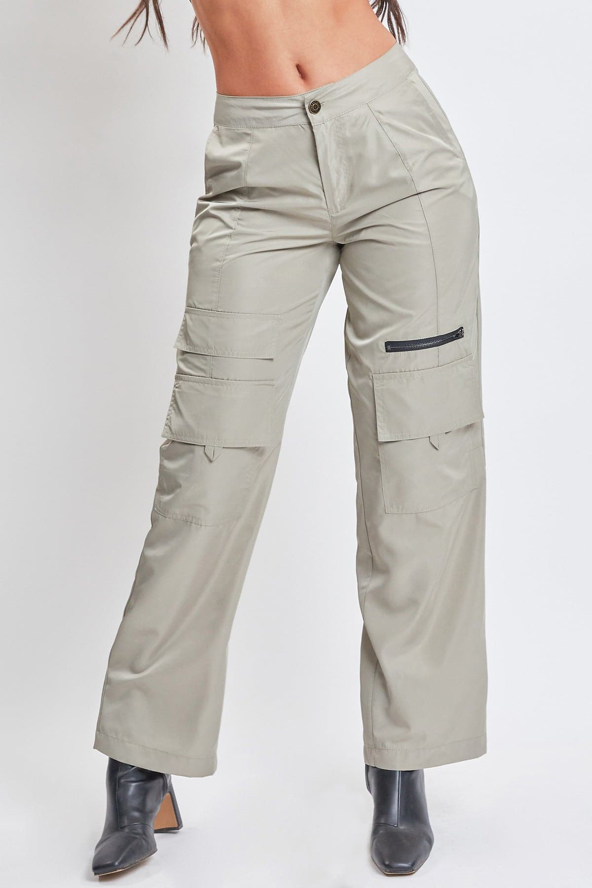 Ardene Regular Rise Nylon Cargo Pants in Beige, Size, Nylon/Polyamide