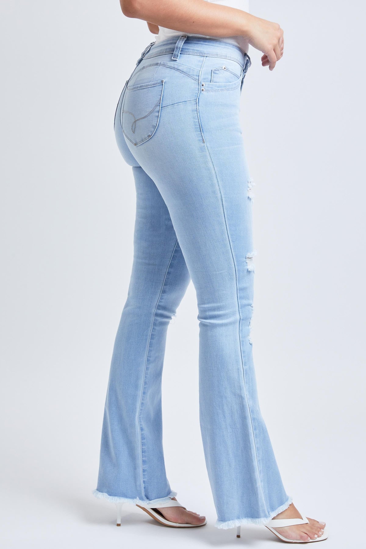 Women's Sustainable WannaBettaButt Super Flare Jeans from YMI