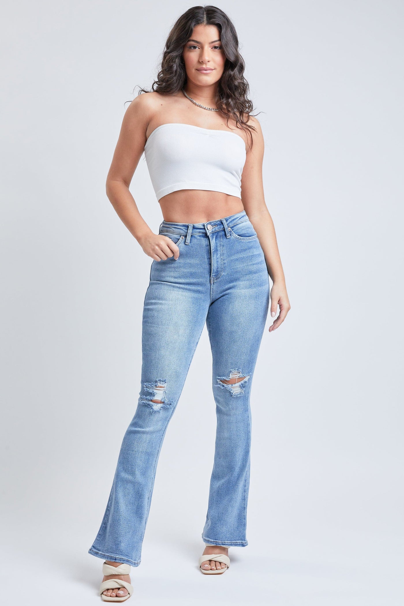 Vintage Dream High Rise Flare Jeans from YMI