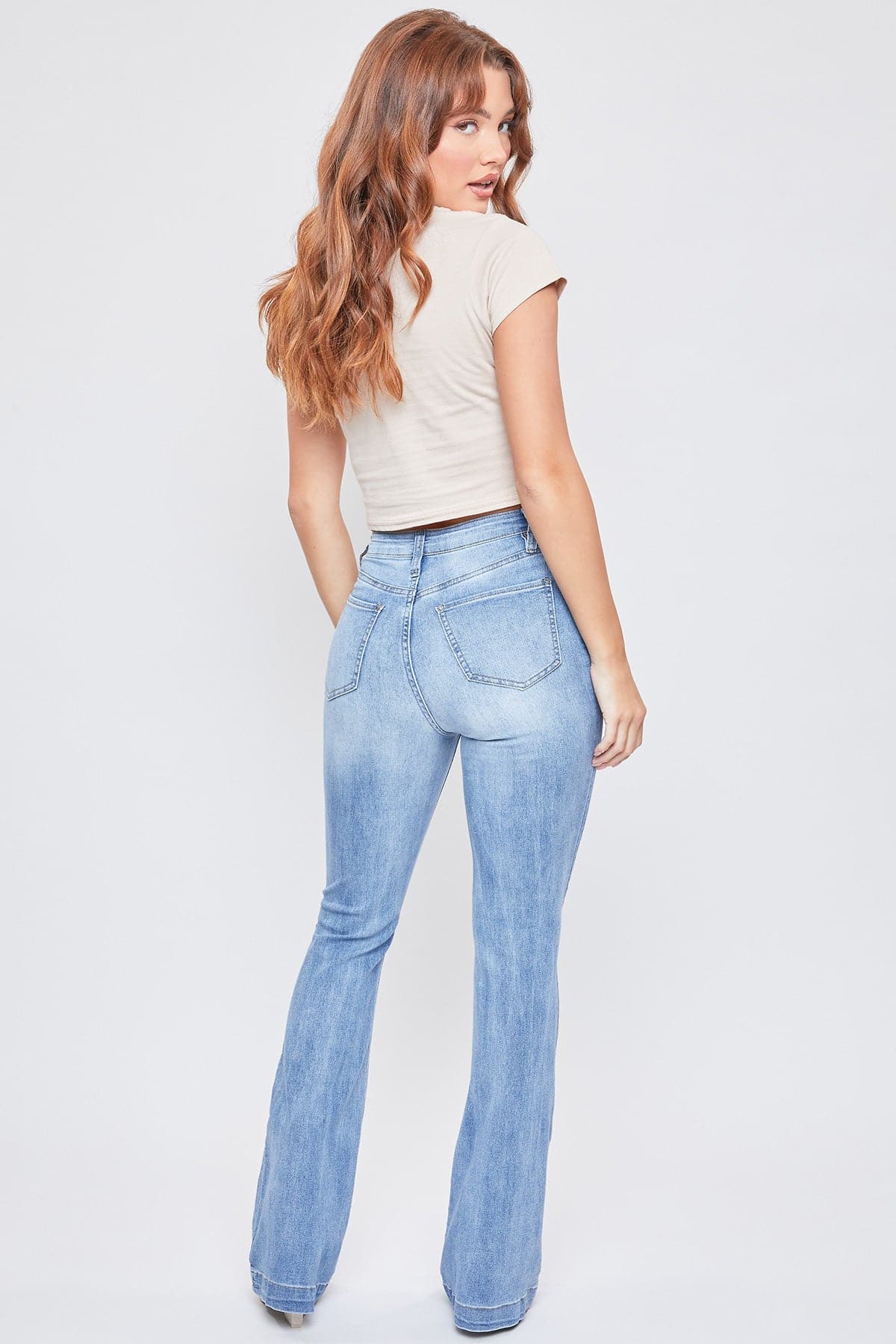 Women's Sustainable Button Fly Flare Jeans-Sale from YMI – YMI JEANS