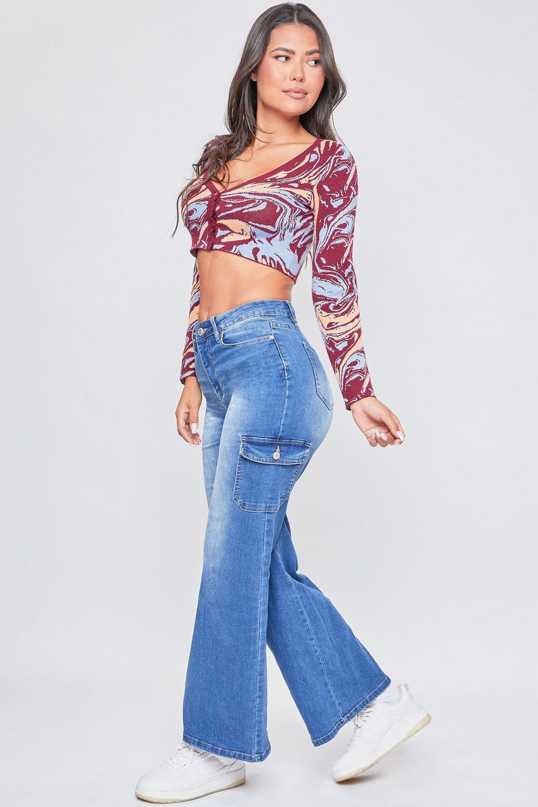 Women's Skater Cargo Wide Leg Jeans from YMI – YMI JEANS