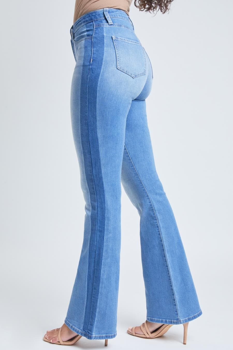 Junior High Rise Flare Jean With Shadow Side Panel P79856