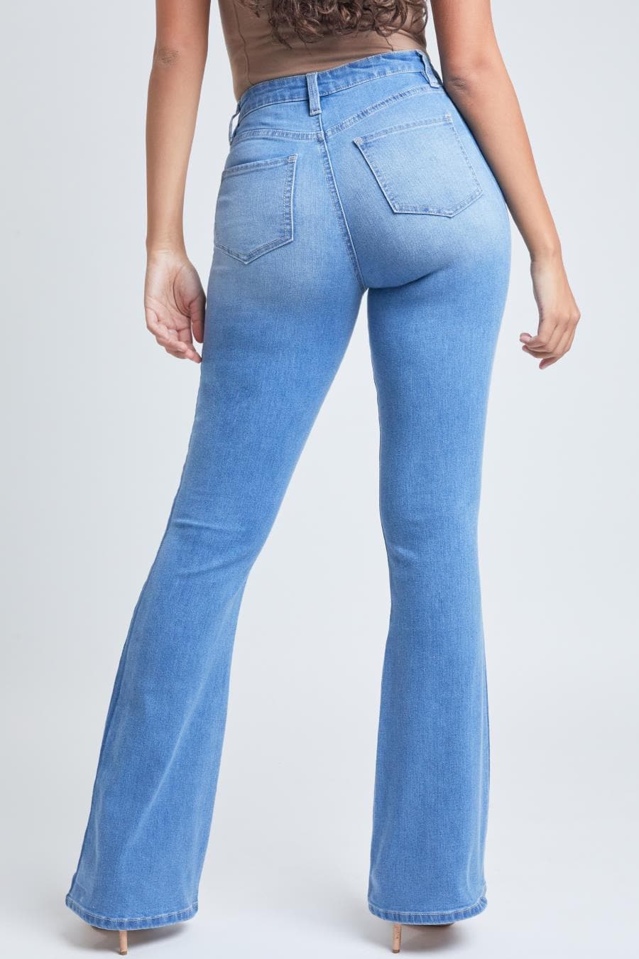 Junior High Rise Flare Jean With Shadow Side Panel P79856
