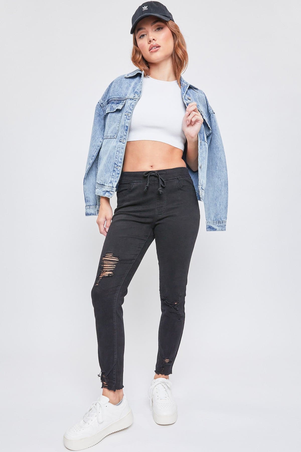 Women's  Distressed Ankle Joggers