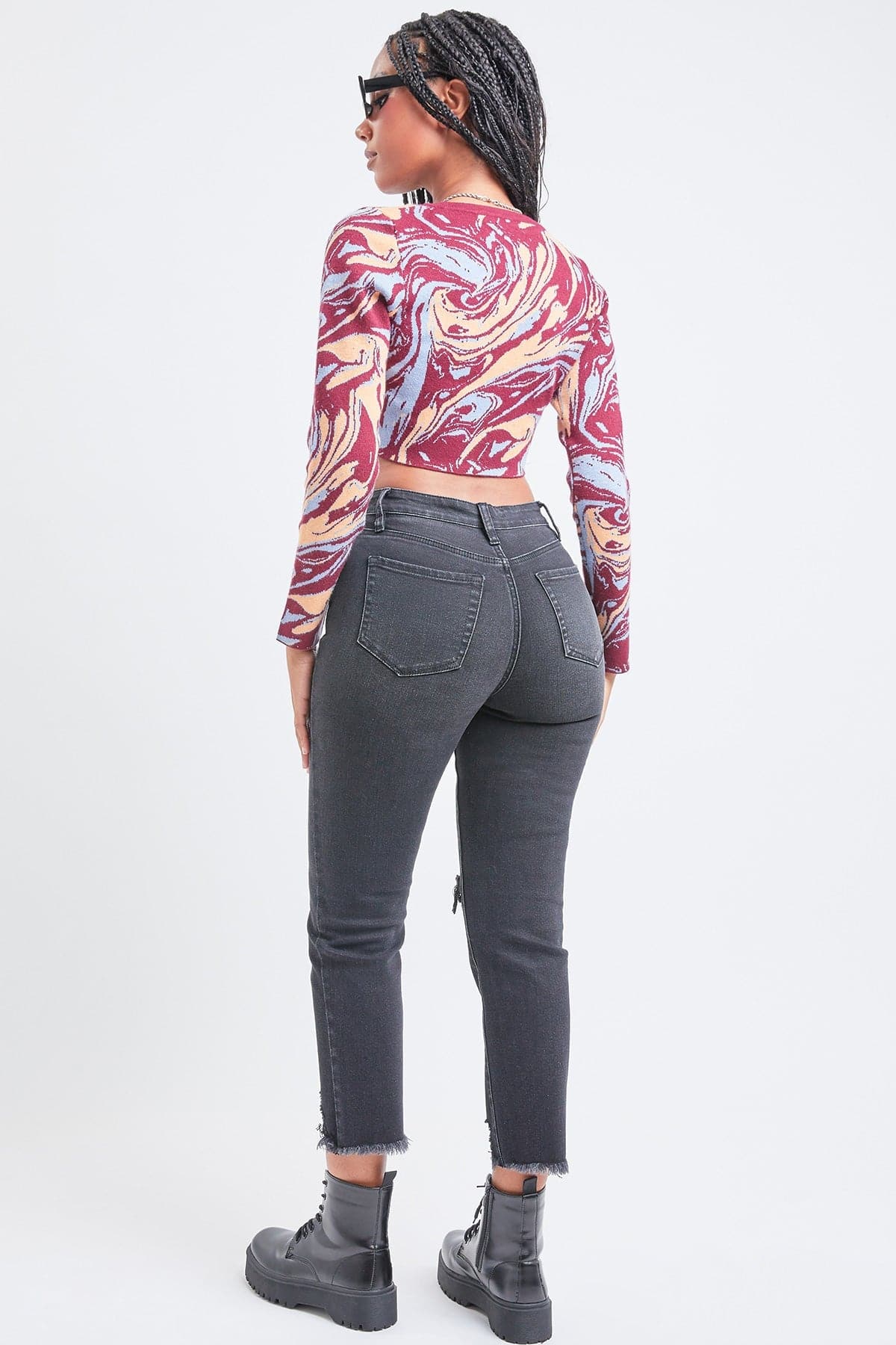 Women's Rubi's Pick - Hybrid Dream Slim Straight Jeans with Frayed Hem from  YMI – YMI JEANS
