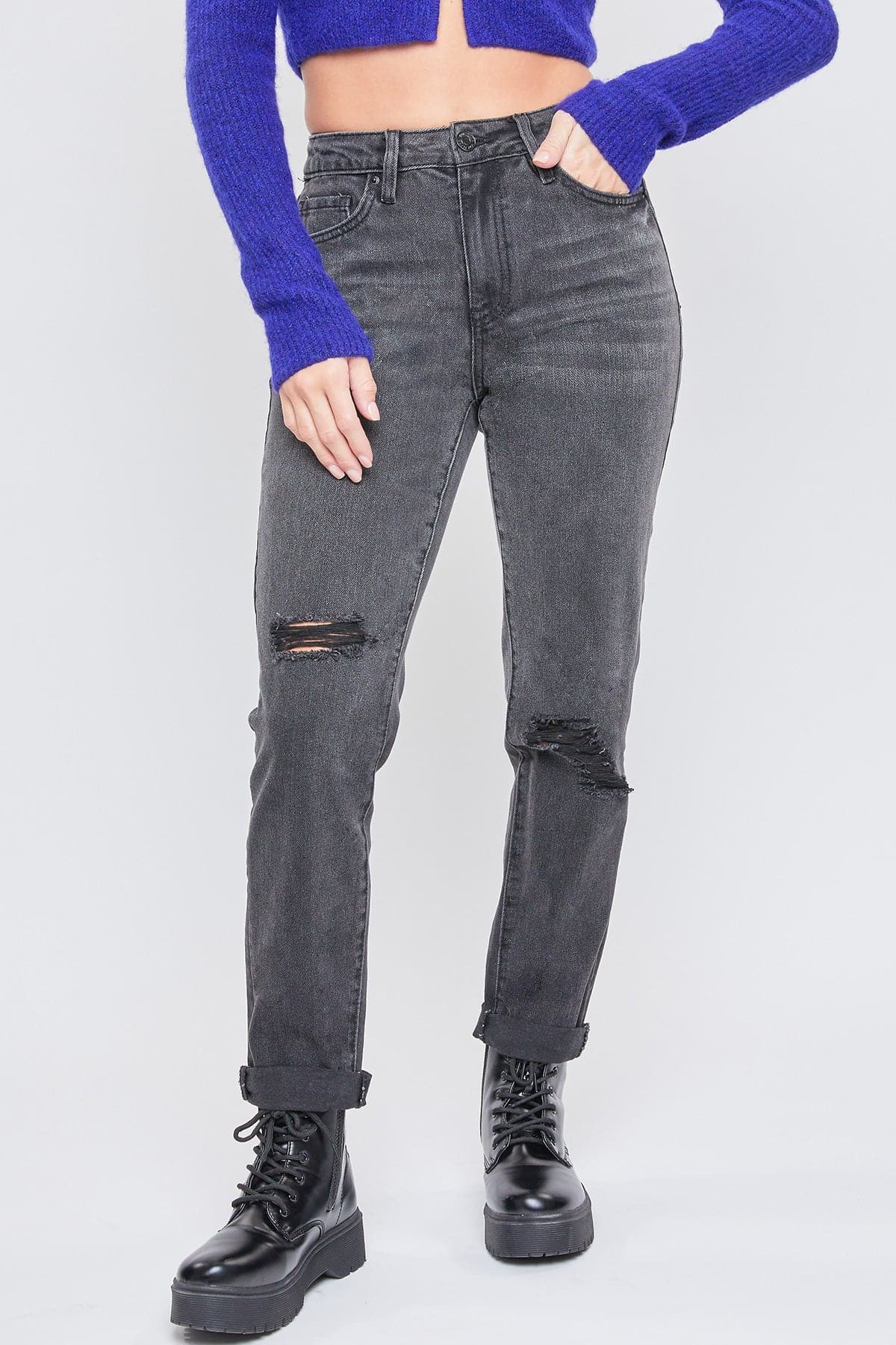 Women's Hybrid Dream  Mom Fit Ankle Jeans-Sale