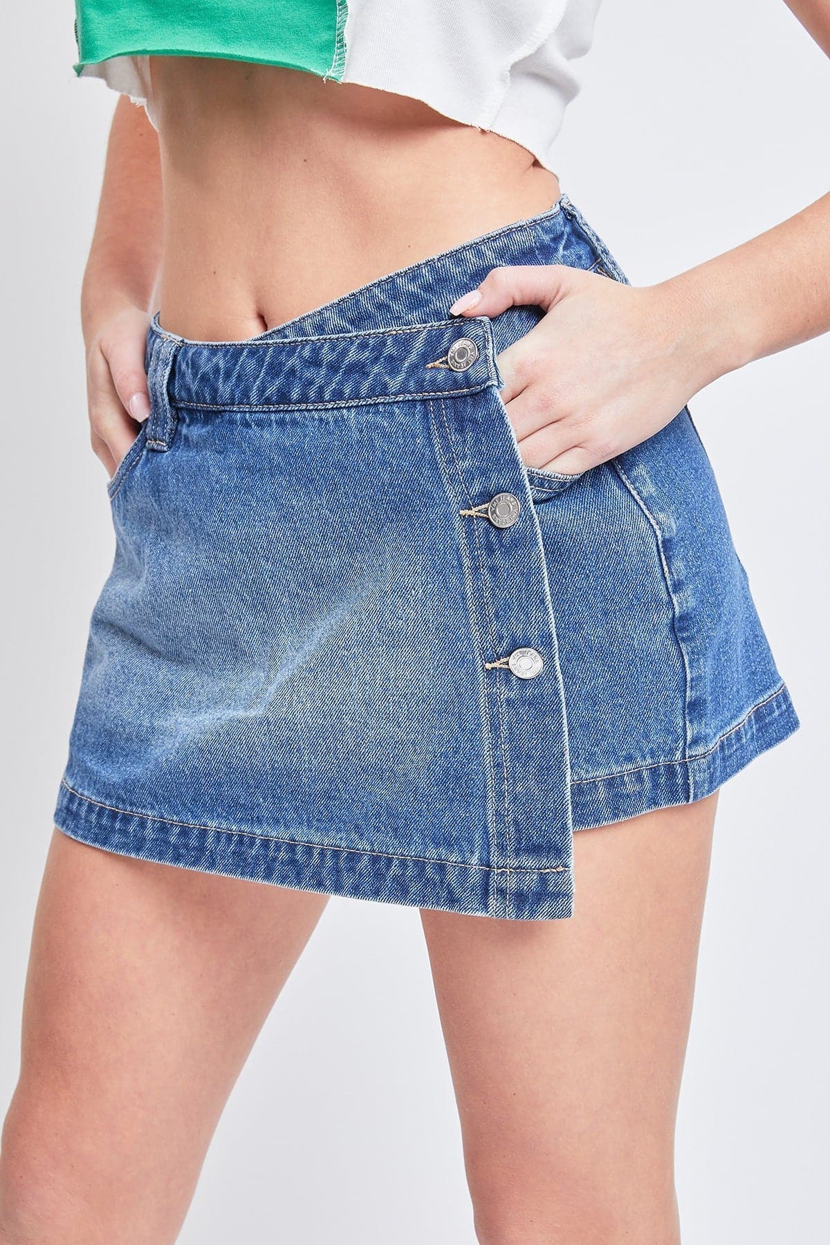 Women's Denim Wrap Skort from YMI – YMI JEANS