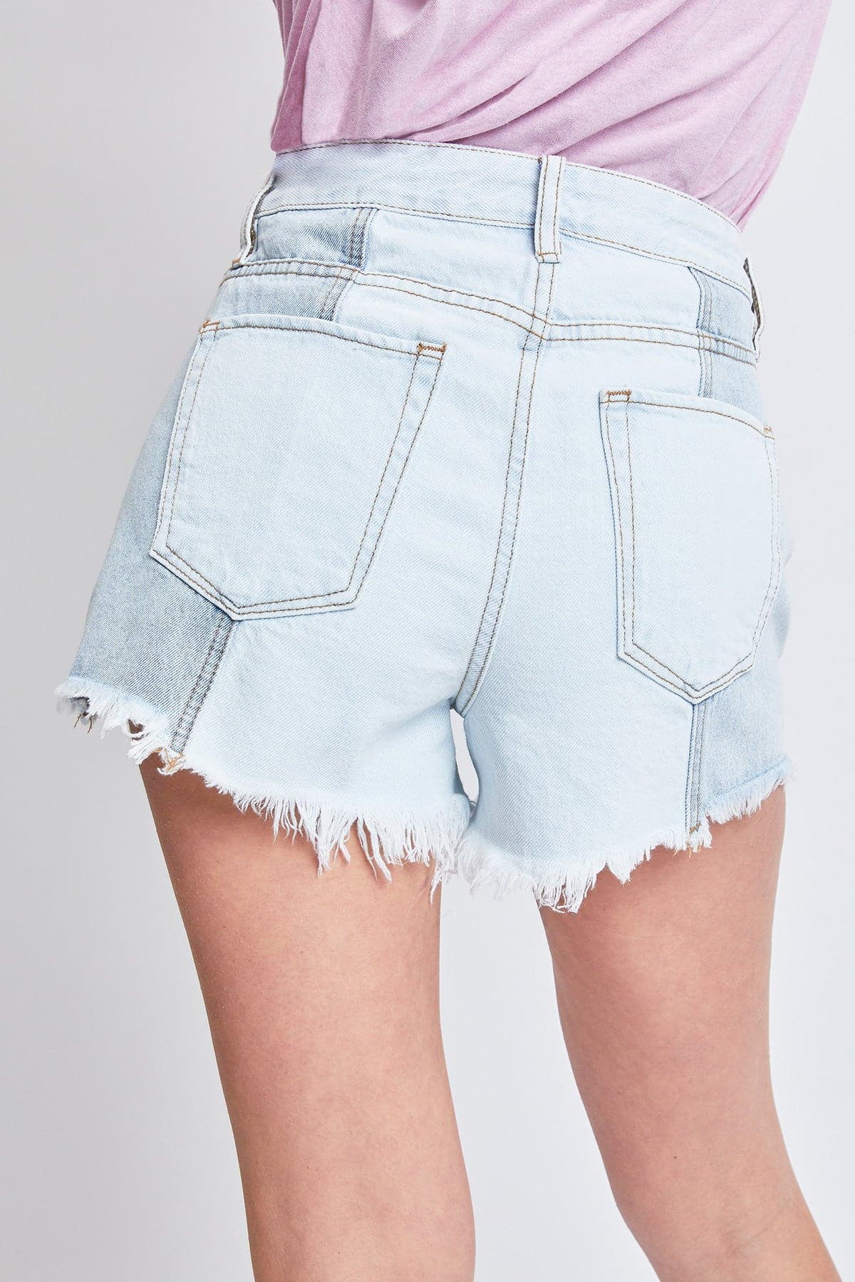 Women's  Colorblock Denim Shorts-Sale