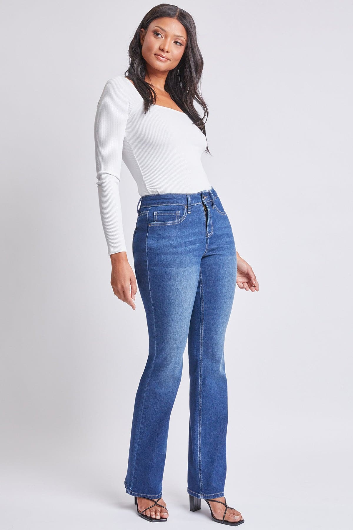 Women's Sustainable High Rise Flap Pocket Bootcut Jeans
