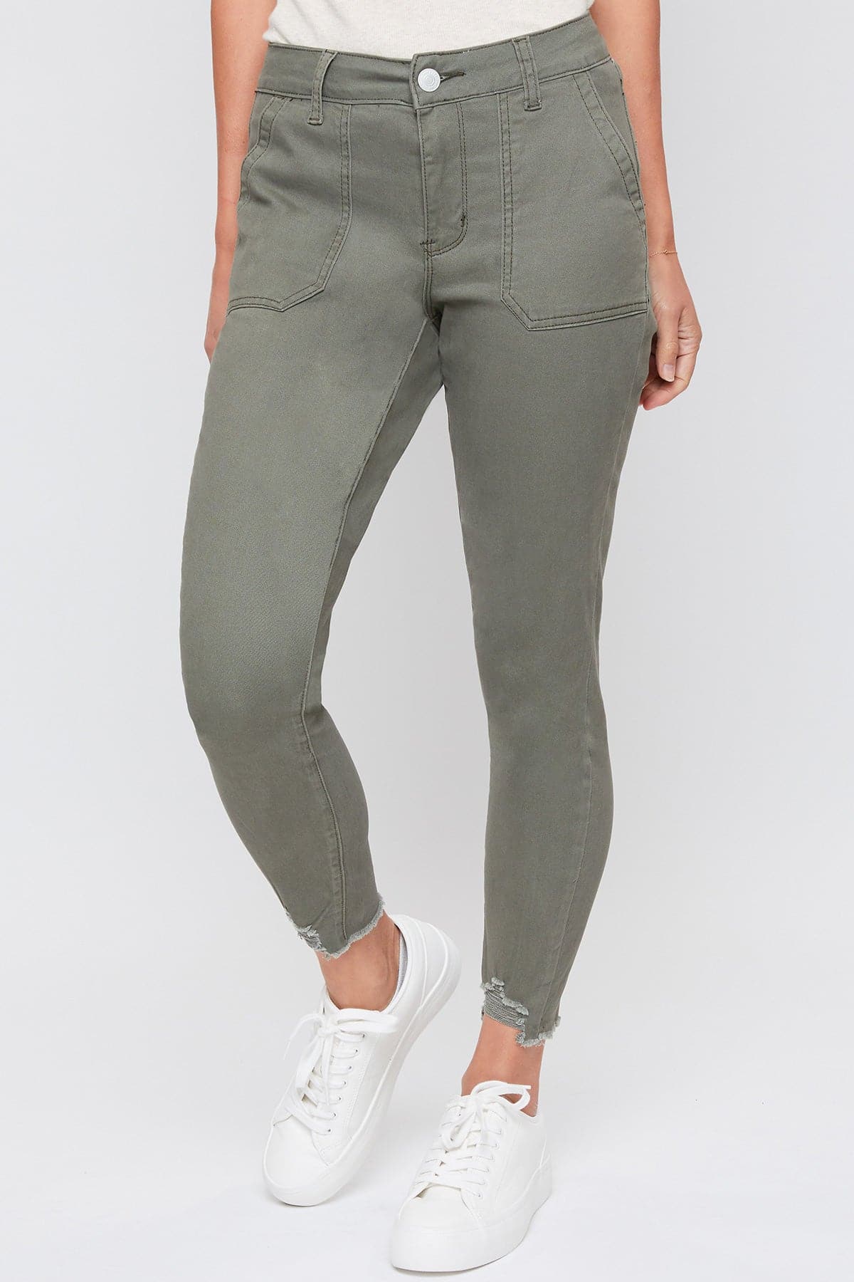 Women's Mid Rise Ankle Jean with Patch Pockets